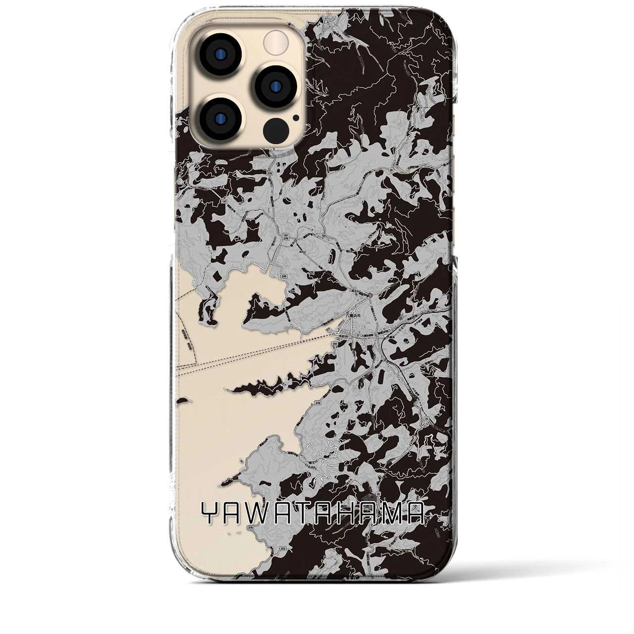 【八幡浜(愛媛県)】地図柄iPhoneケース(クリアタイプ)