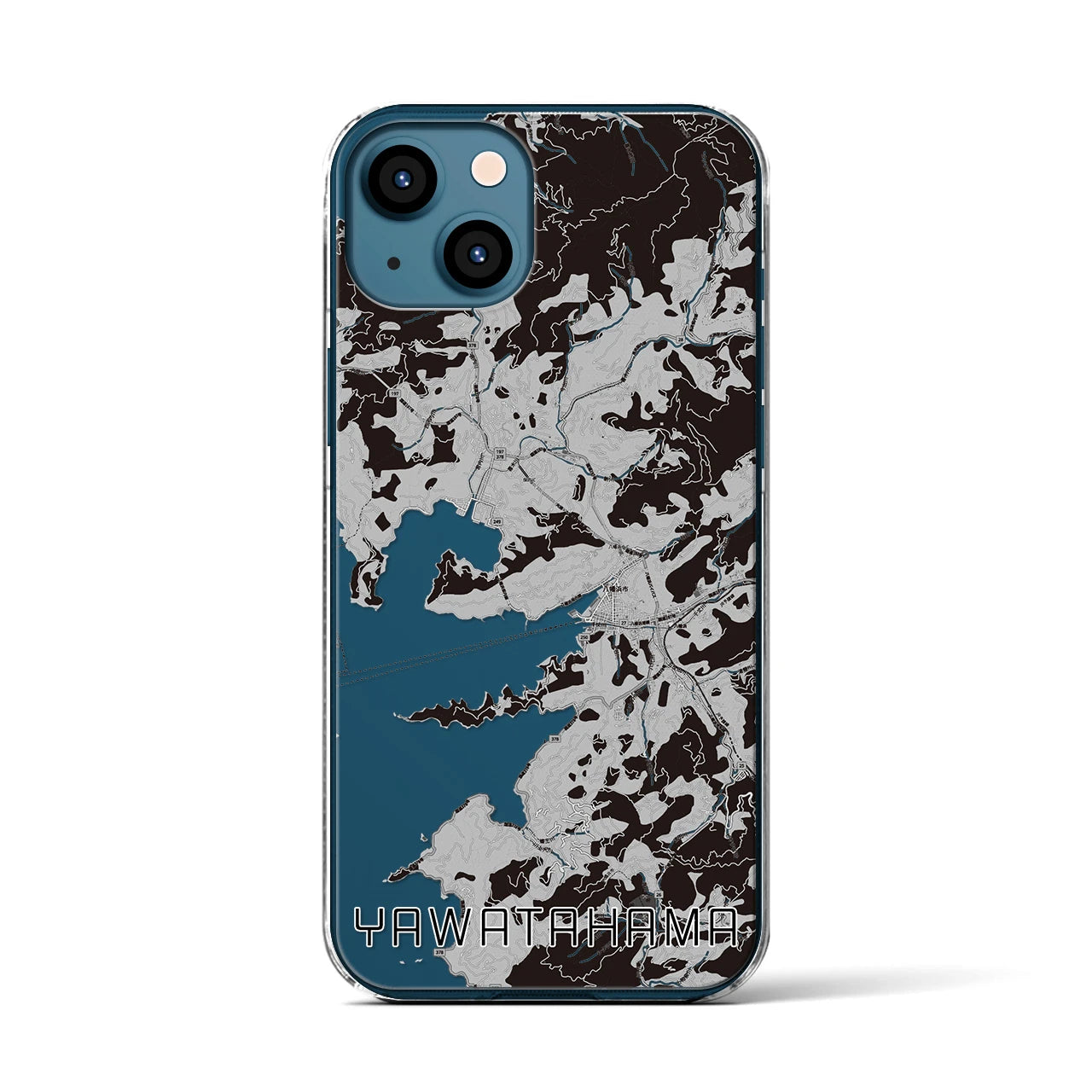 【八幡浜(愛媛県)】地図柄iPhoneケース(クリアタイプ)