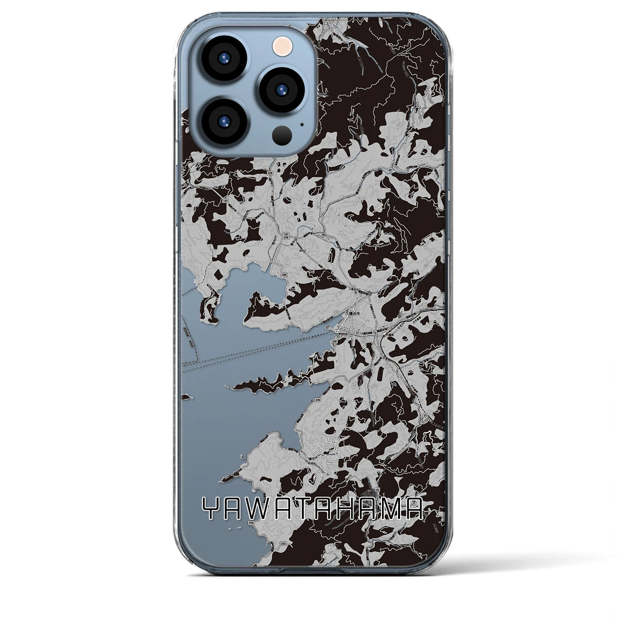 【八幡浜(愛媛県)】地図柄iPhoneケース(クリアタイプ)