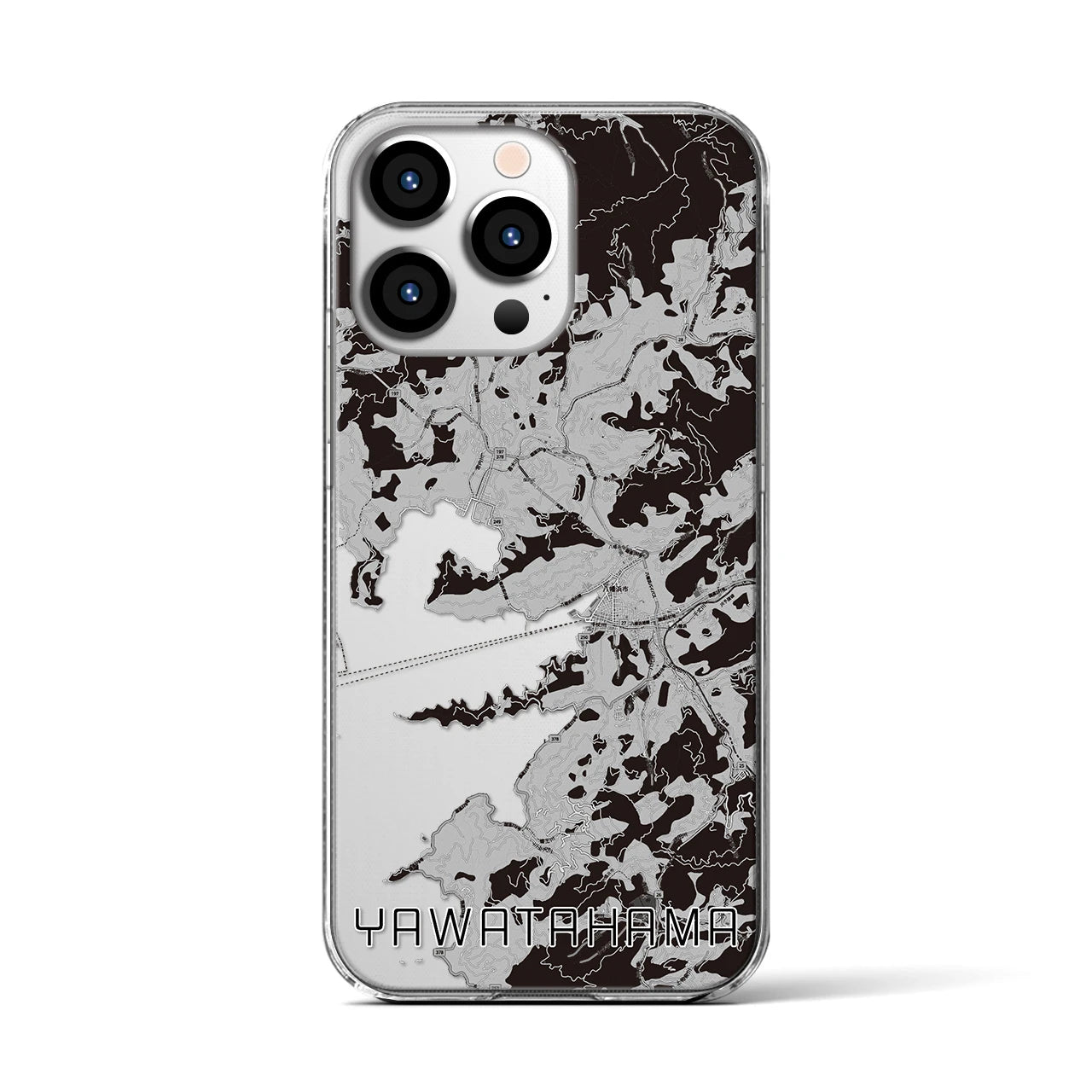 【八幡浜(愛媛県)】地図柄iPhoneケース(クリアタイプ)