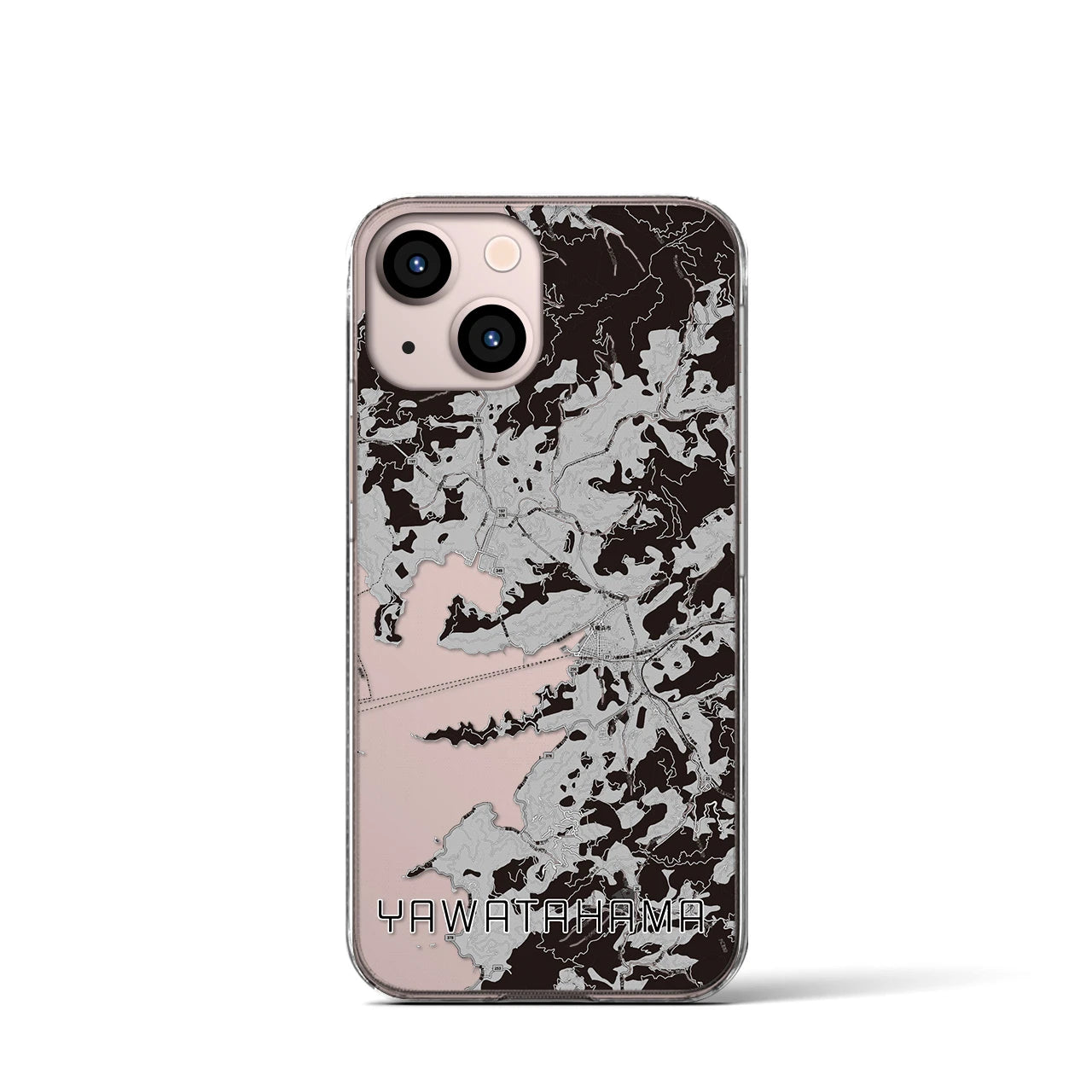 【八幡浜(愛媛県)】地図柄iPhoneケース(クリアタイプ)