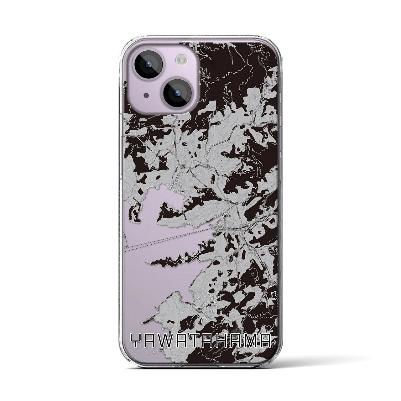 【八幡浜(愛媛県)】地図柄iPhoneケース(クリアタイプ)