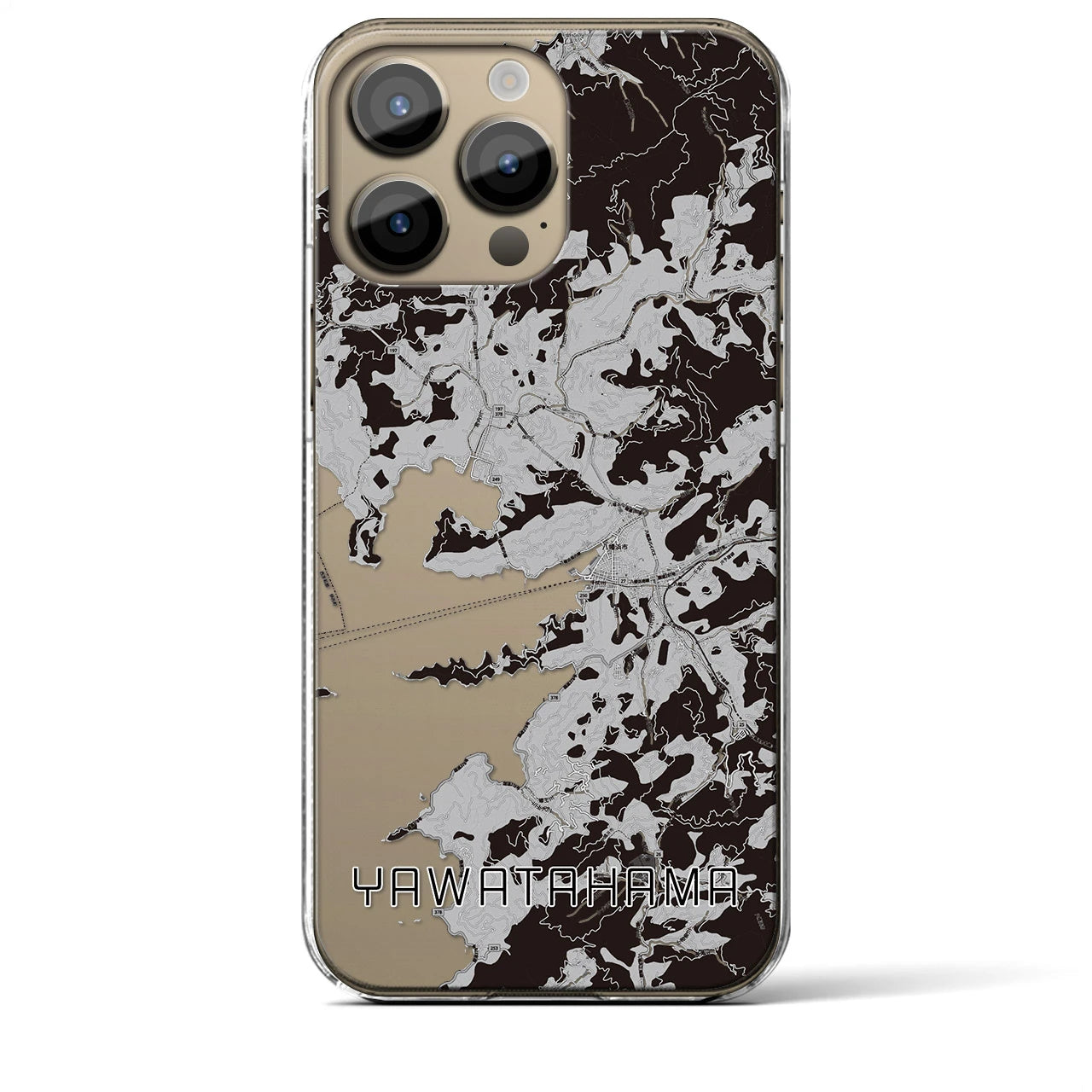 【八幡浜(愛媛県)】地図柄iPhoneケース(クリアタイプ)