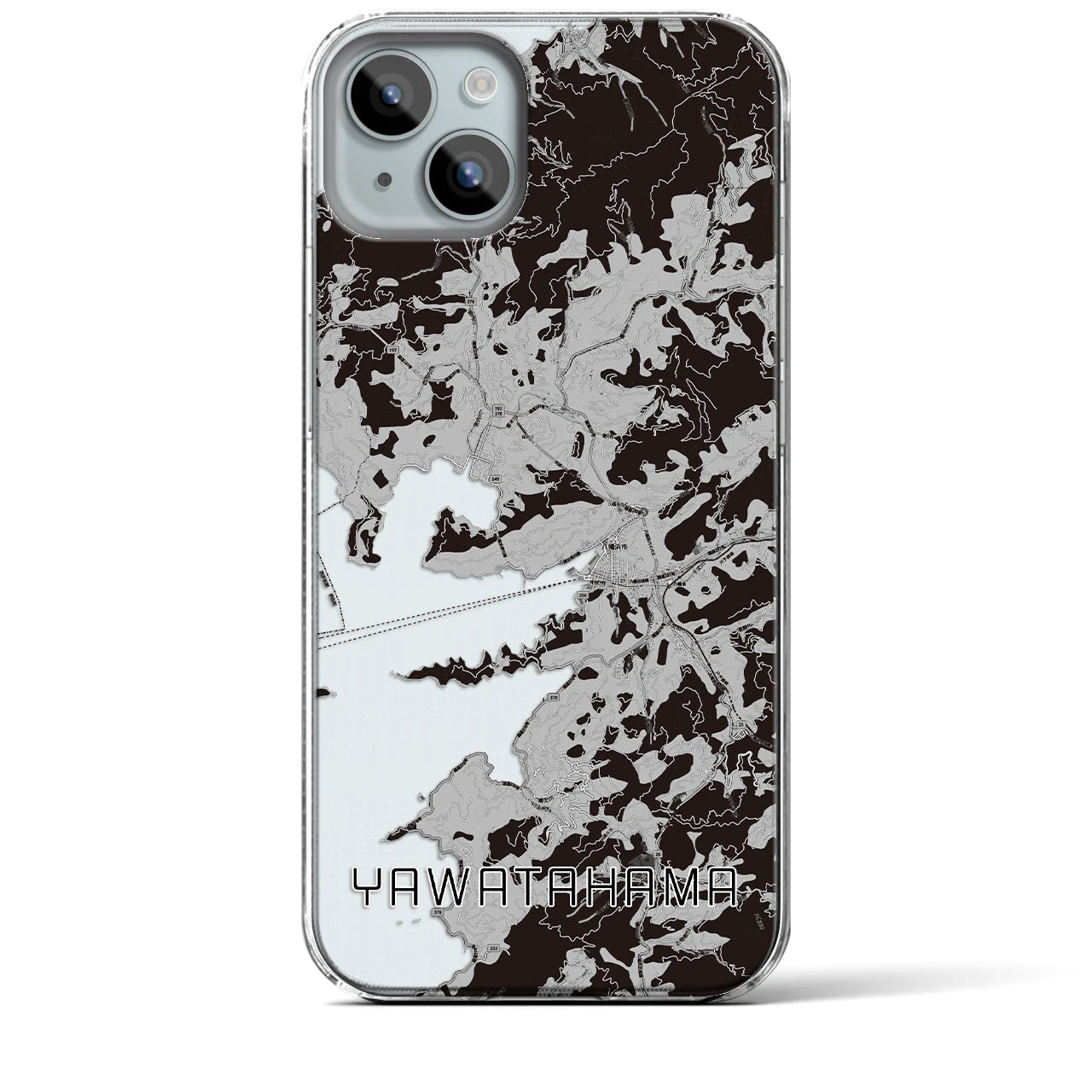 【八幡浜(愛媛県)】地図柄iPhoneケース(クリアタイプ)