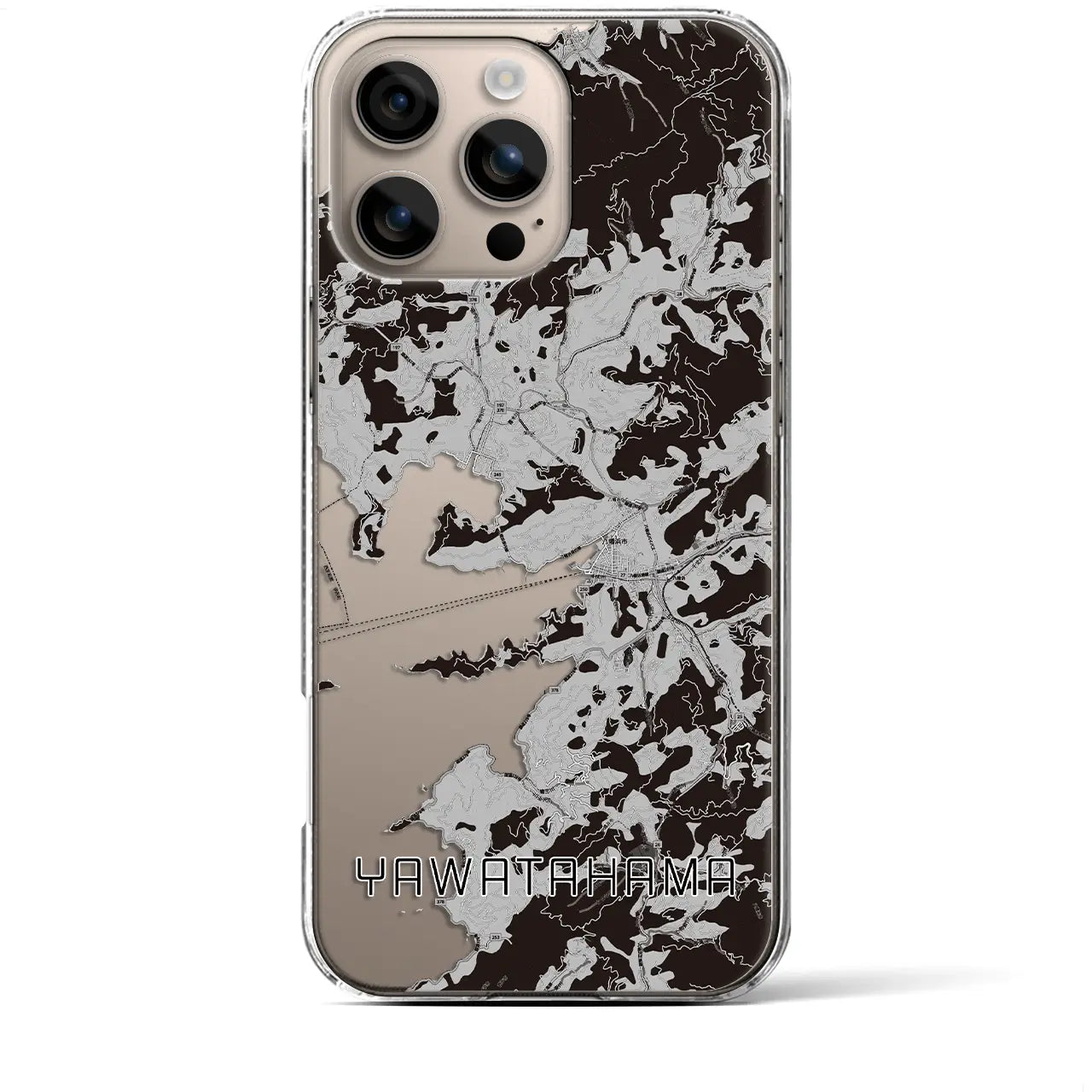 【八幡浜(愛媛県)】地図柄iPhoneケース(クリアタイプ)