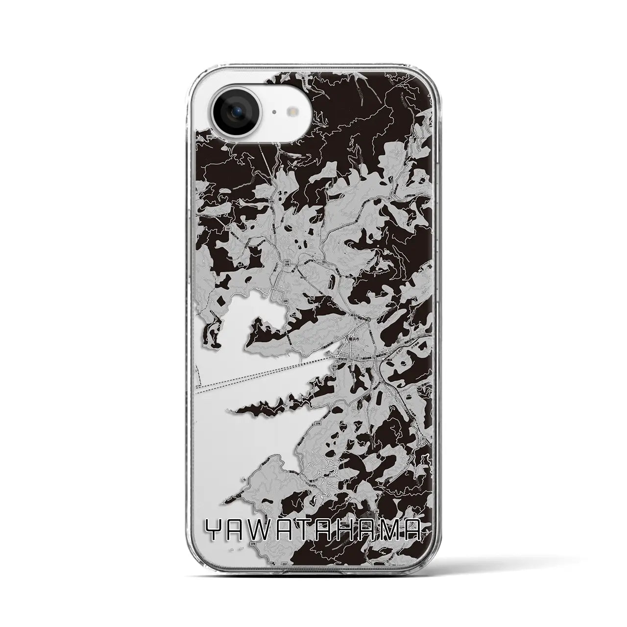 【八幡浜(愛媛県)】地図柄iPhoneケース(クリアタイプ)