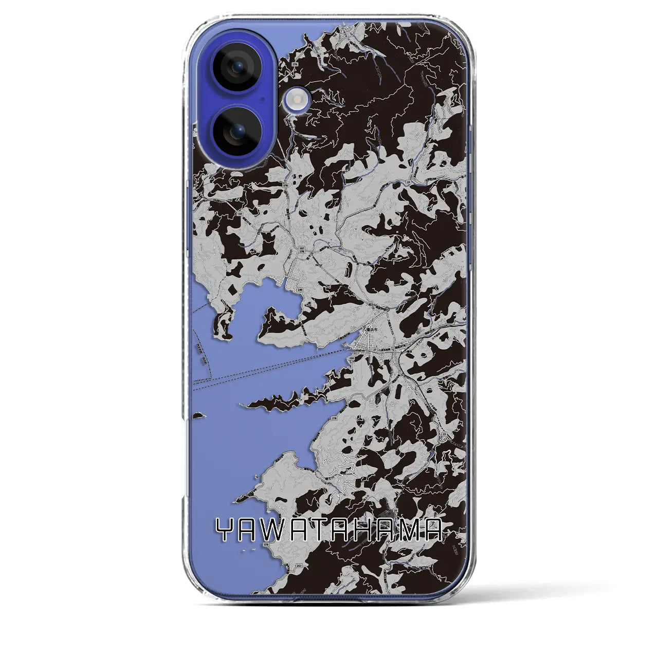 【八幡浜(愛媛県)】地図柄iPhoneケース(クリアタイプ)