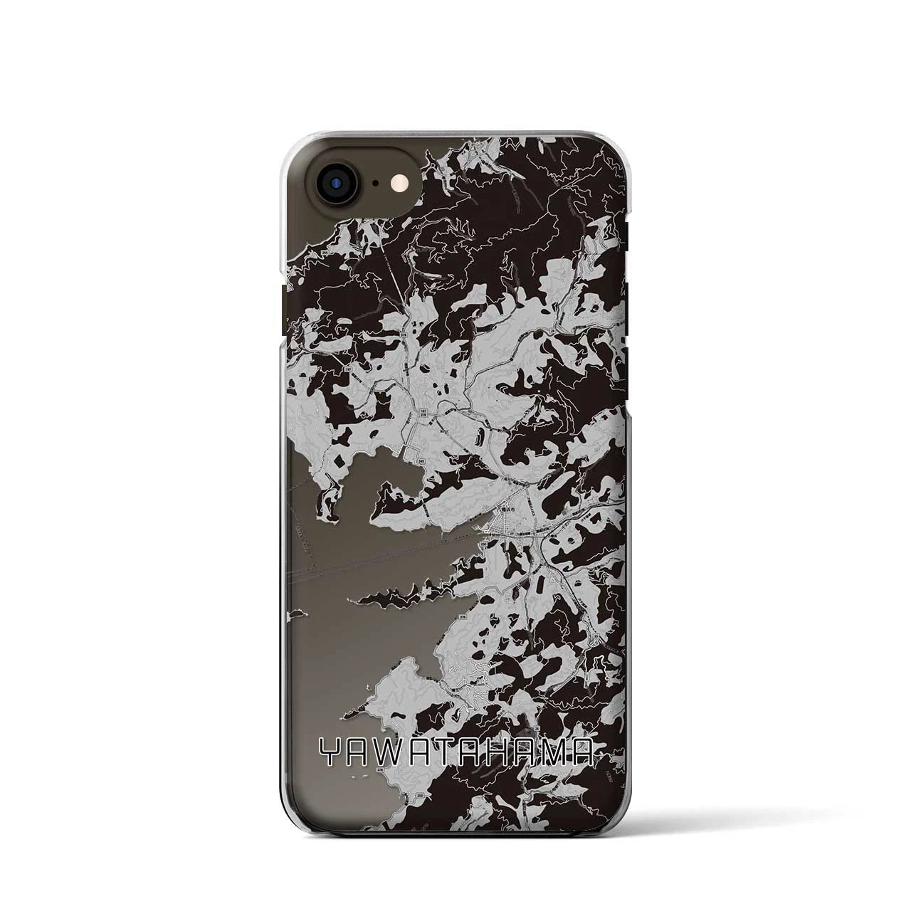 【八幡浜(愛媛県)】地図柄iPhoneケース(クリアタイプ)