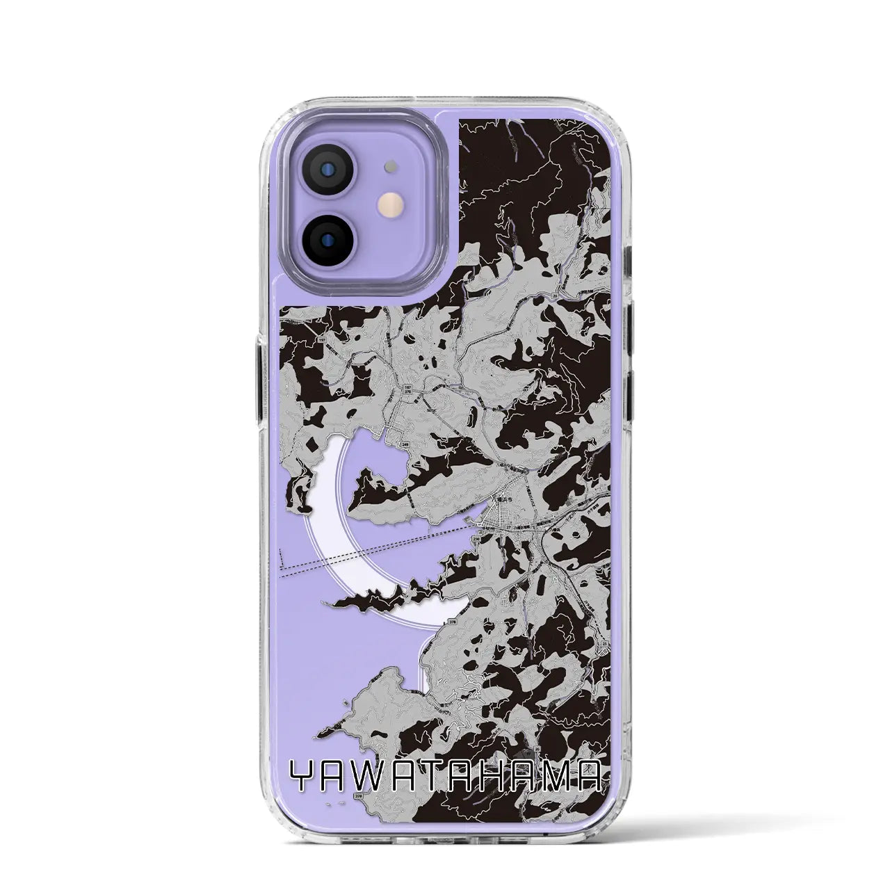 【八幡浜(愛媛県)】地図柄iPhoneケース(MagSafeタイプ)