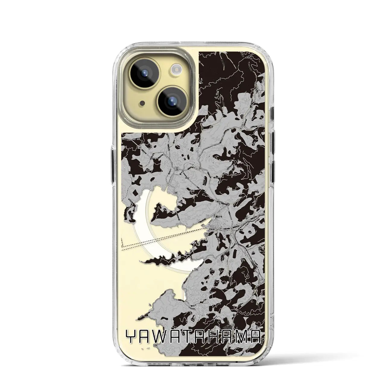 【八幡浜(愛媛県)】地図柄iPhoneケース(MagSafeタイプ)