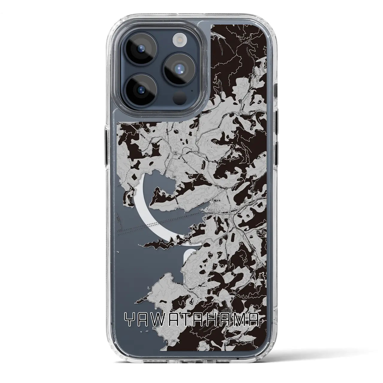 【八幡浜(愛媛県)】地図柄iPhoneケース(MagSafeタイプ)