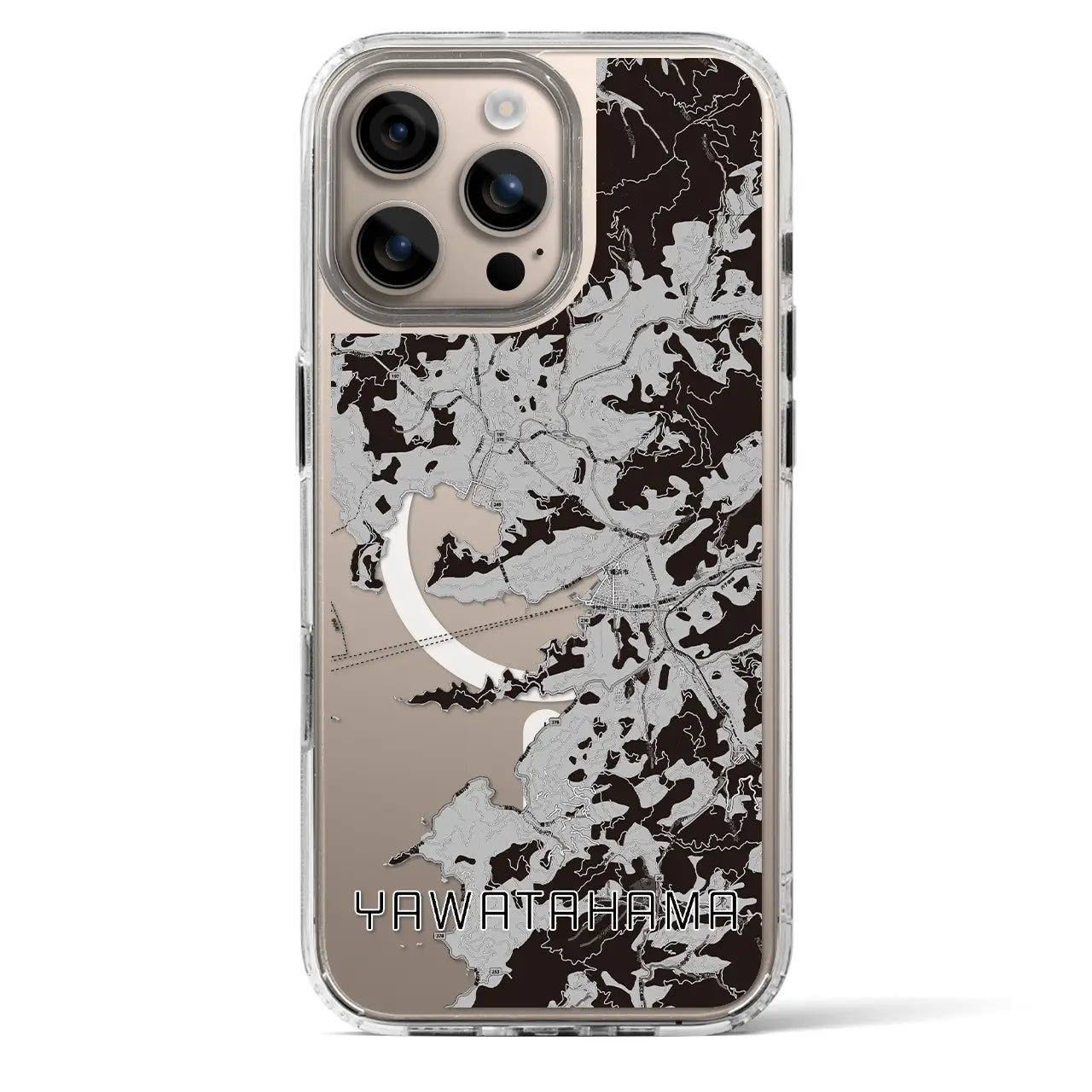 【八幡浜(愛媛県)】地図柄iPhoneケース(MagSafeタイプ)