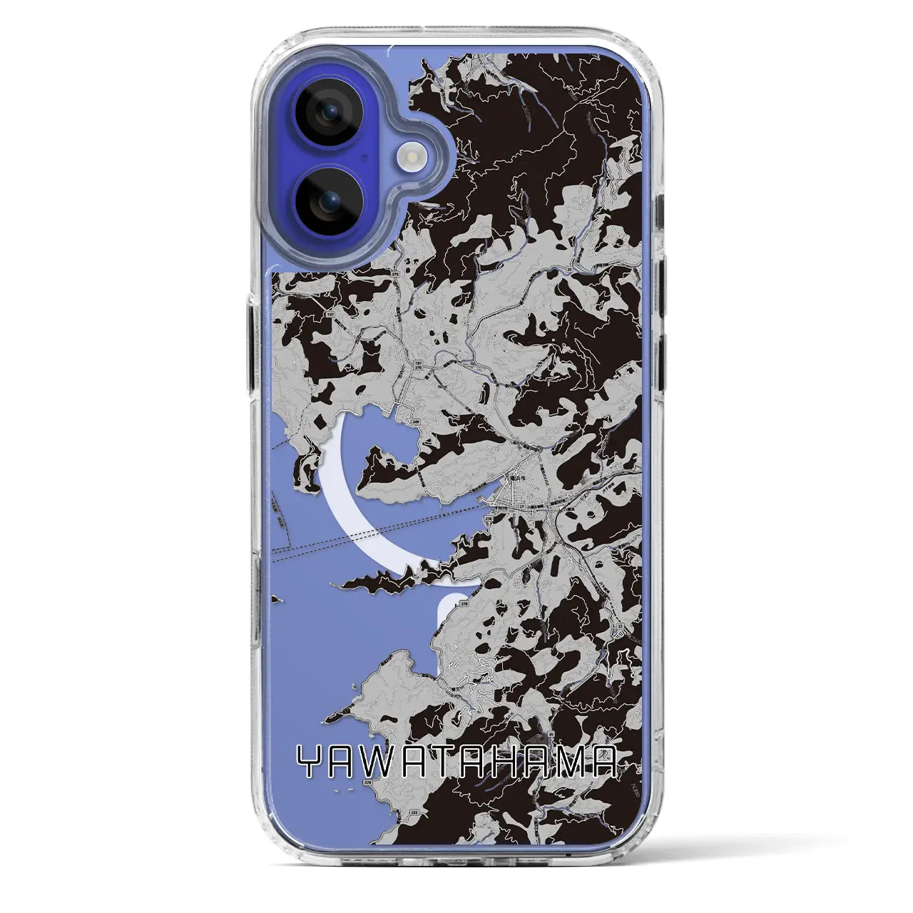 【八幡浜(愛媛県)】地図柄iPhoneケース(MagSafeタイプ)