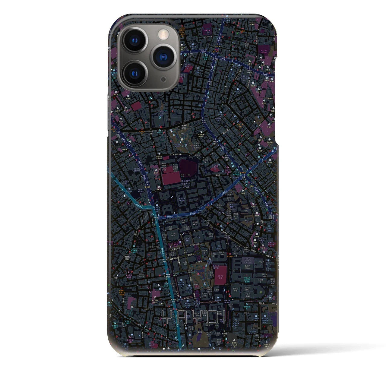 【弥生(東京都)】地図柄iPhoneケース(バックカバータイプ)