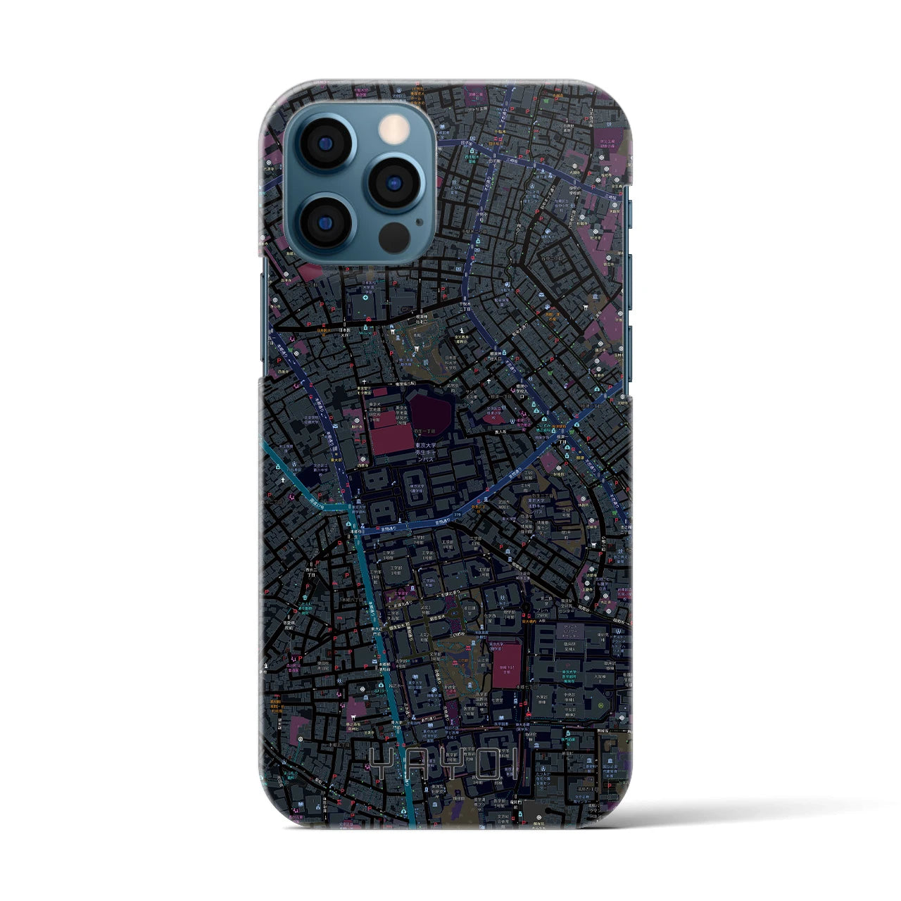 【弥生(東京都)】地図柄iPhoneケース(バックカバータイプ)