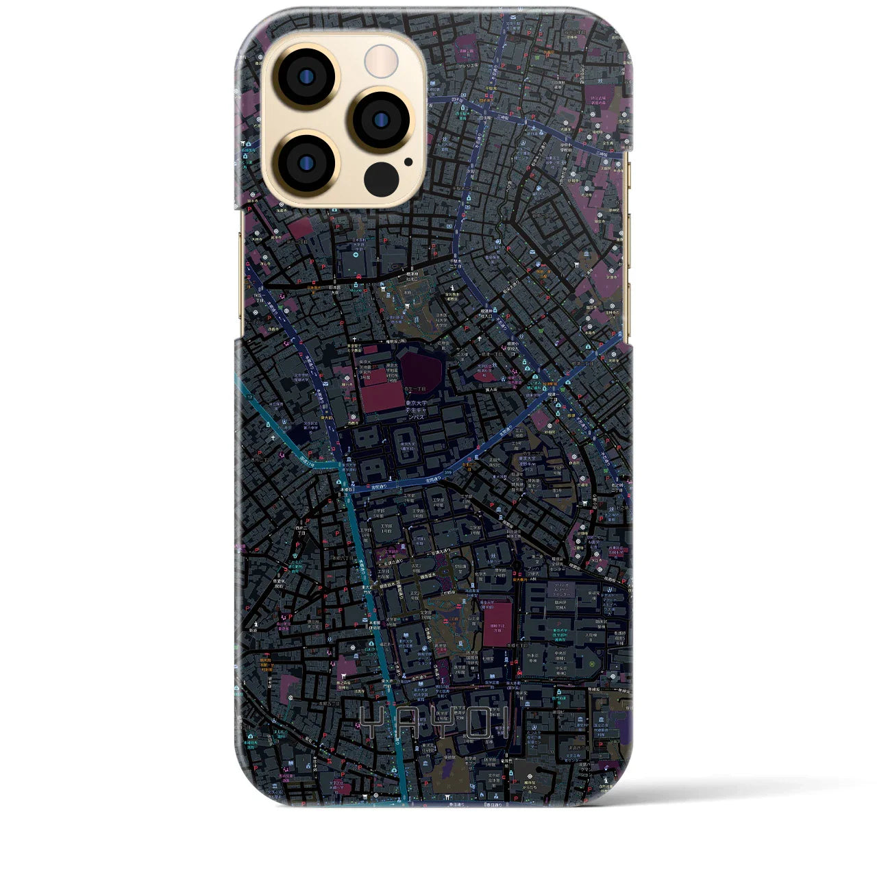 【弥生(東京都)】地図柄iPhoneケース(バックカバータイプ)