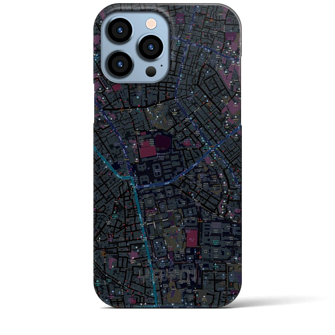 【弥生(東京都)】地図柄iPhoneケース(バックカバータイプ)