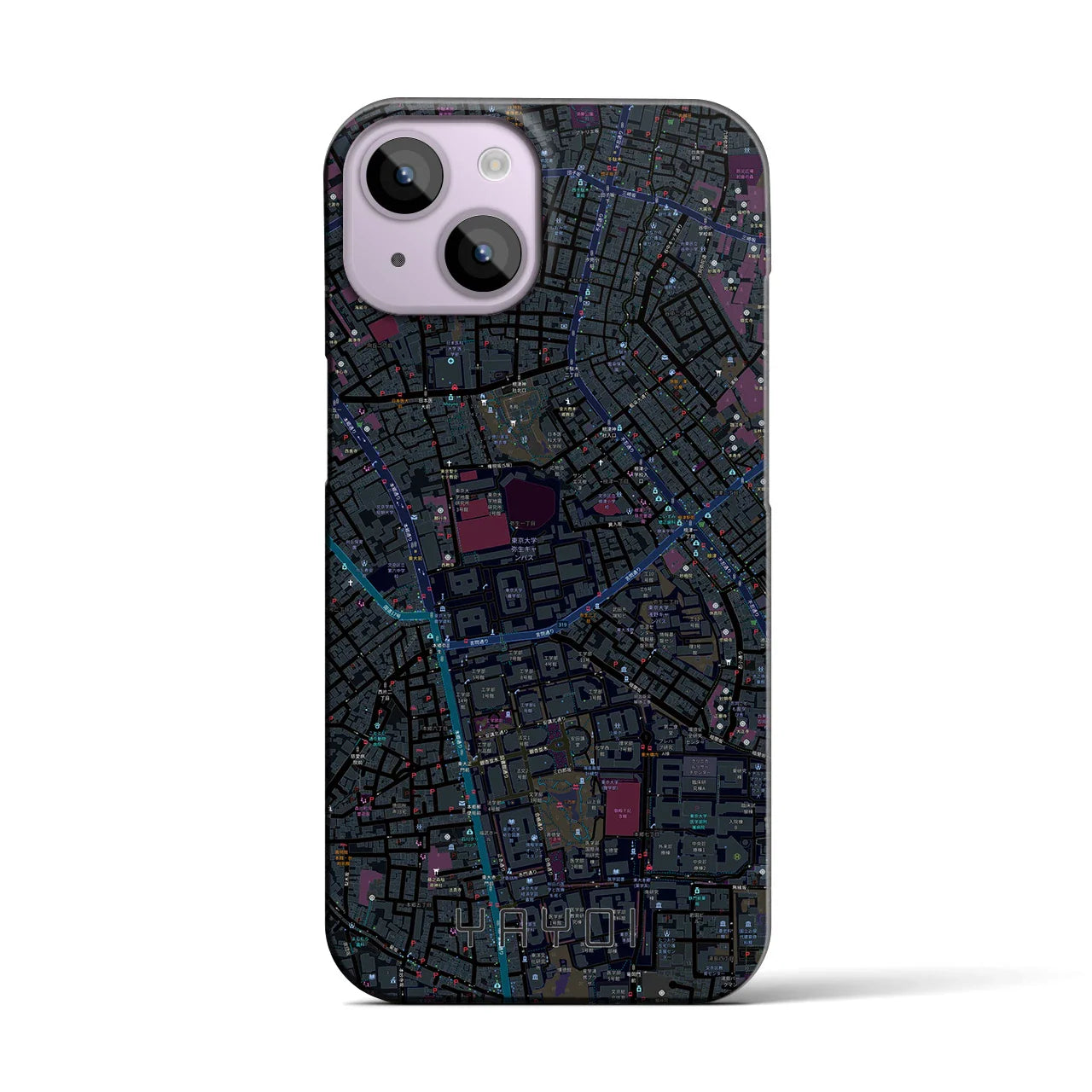 【弥生(東京都)】地図柄iPhoneケース(バックカバータイプ)