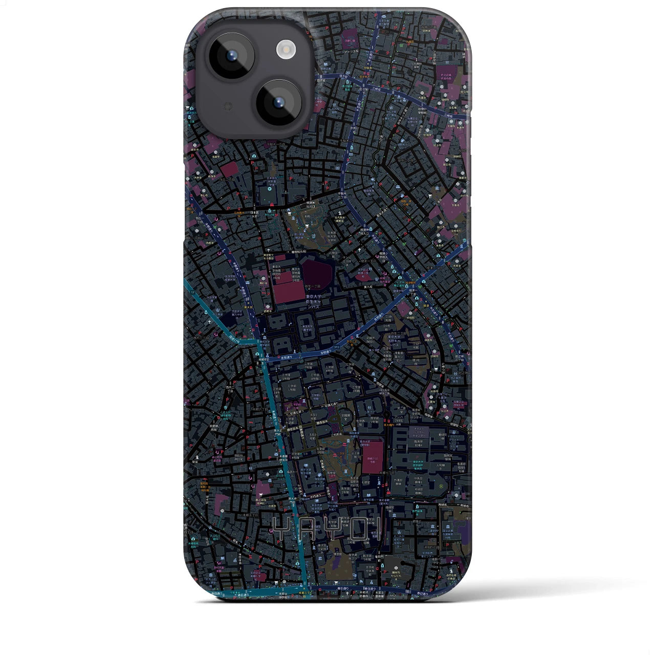 【弥生(東京都)】地図柄iPhoneケース(バックカバータイプ)