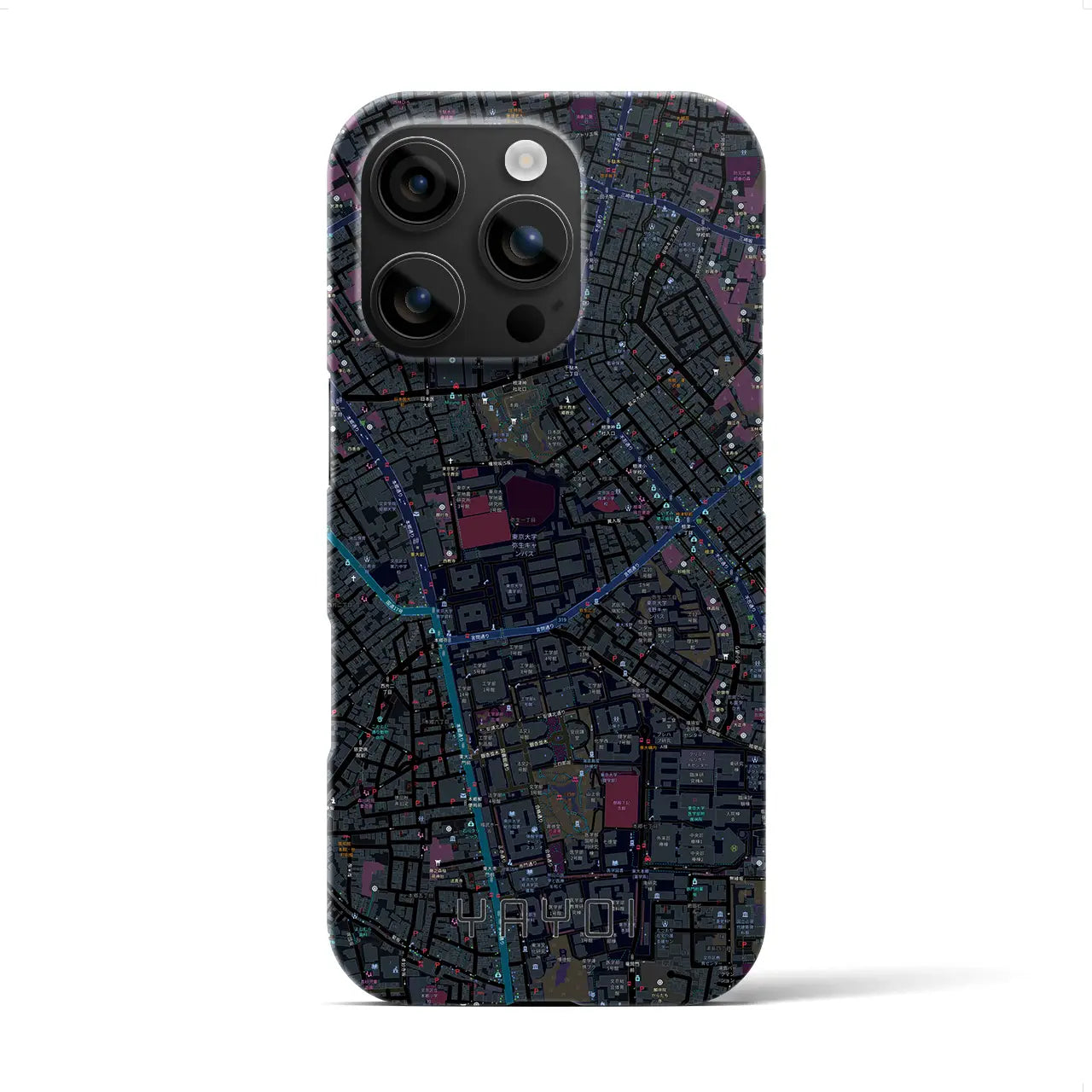 【弥生(東京都)】地図柄iPhoneケース(バックカバータイプ)