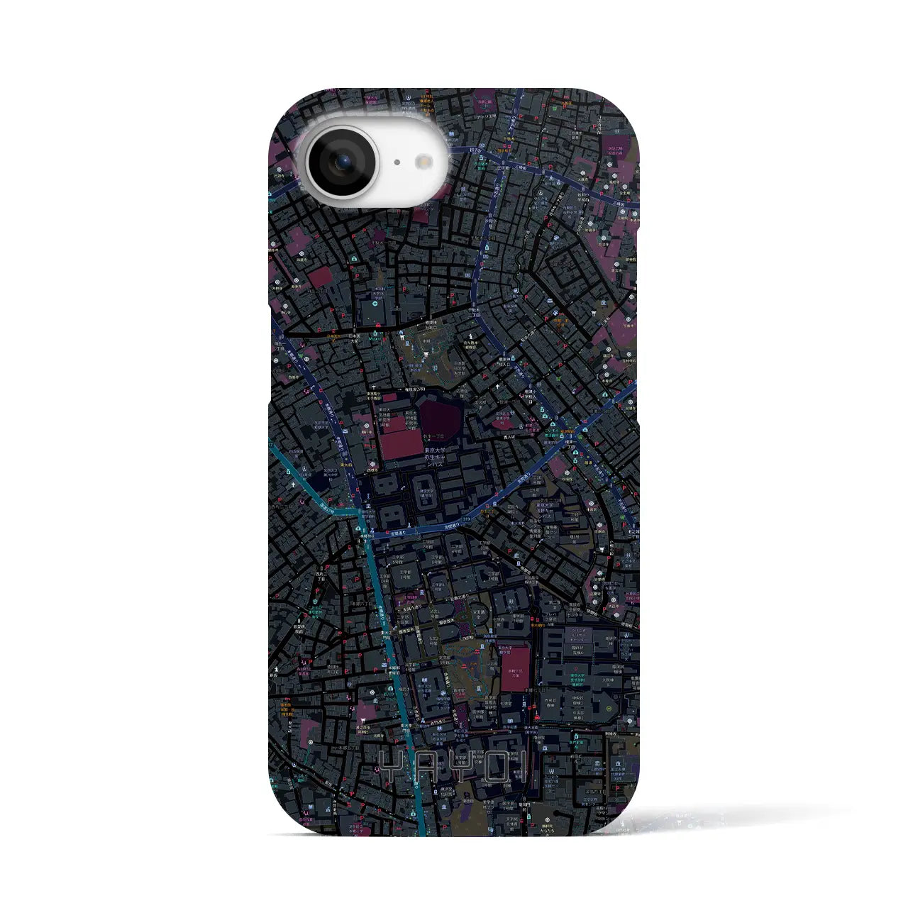 【弥生(東京都)】地図柄iPhoneケース(バックカバータイプ)
