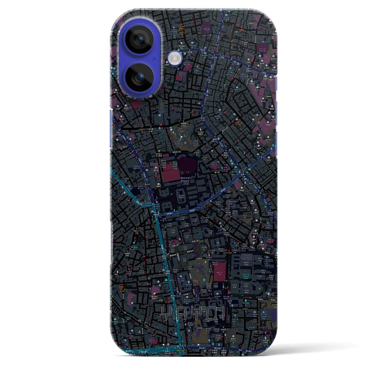 【弥生(東京都)】地図柄iPhoneケース(バックカバータイプ)