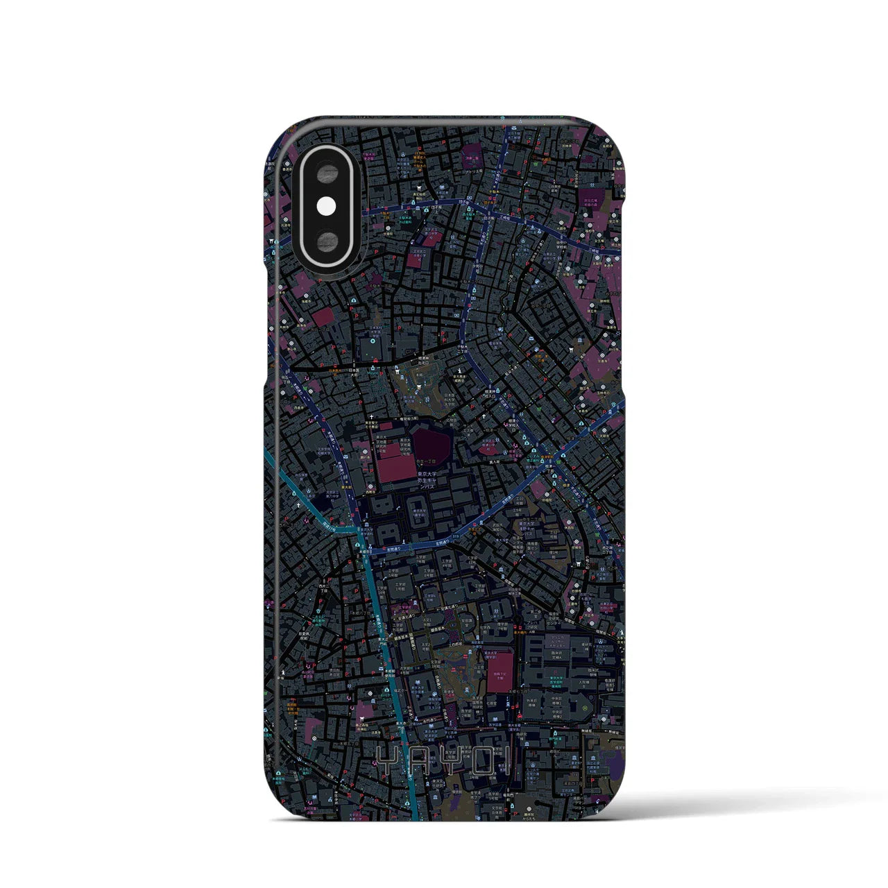 【弥生(東京都)】地図柄iPhoneケース(バックカバータイプ)