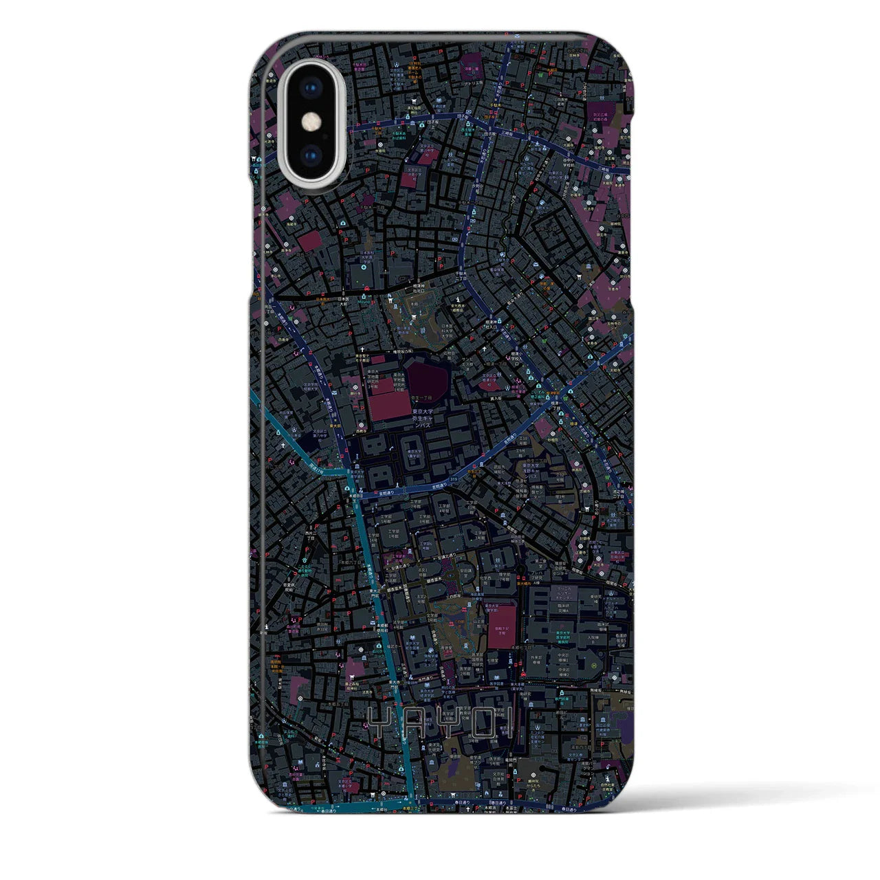 【弥生(東京都)】地図柄iPhoneケース(バックカバータイプ)