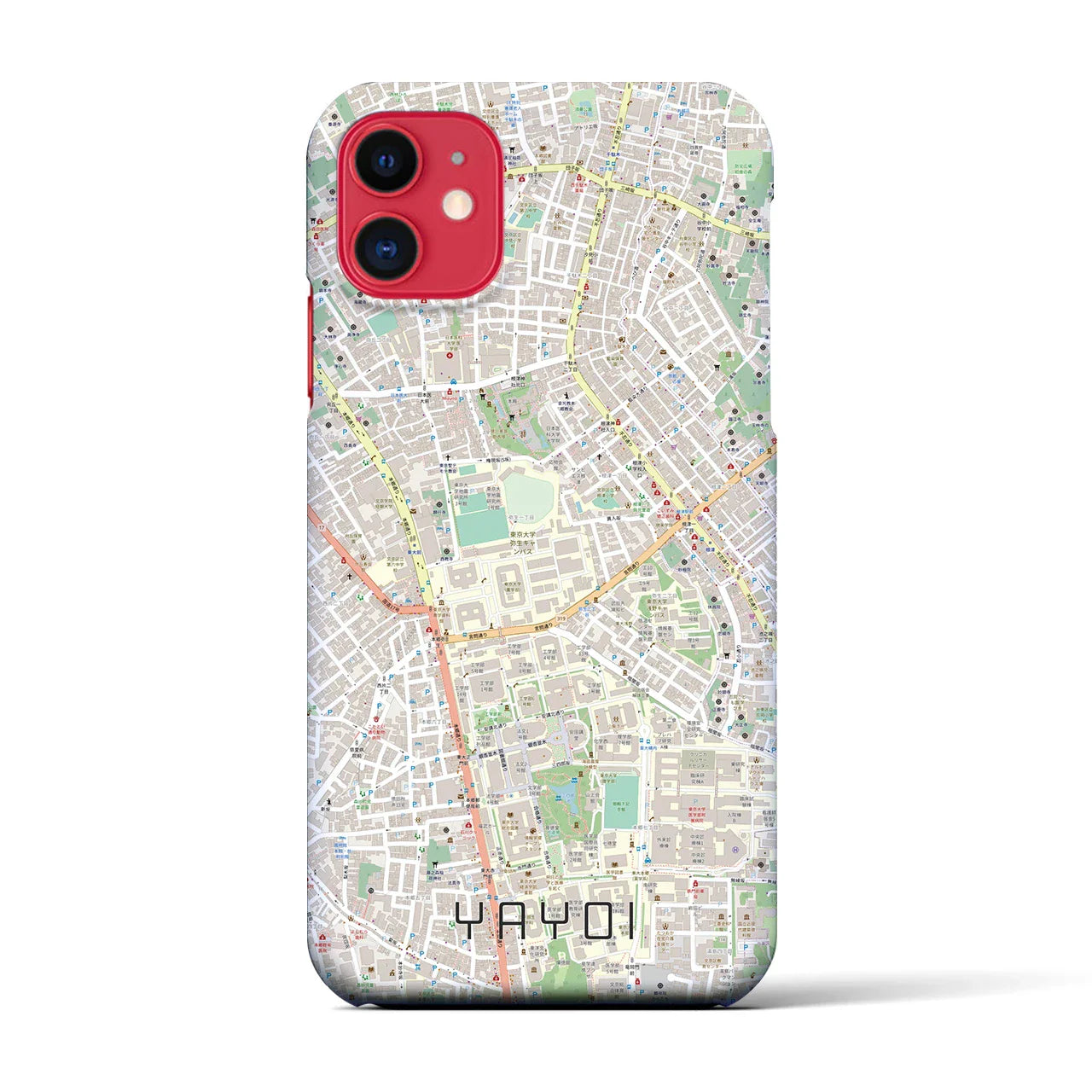 【弥生(東京都)】地図柄iPhoneケース(バックカバータイプ)