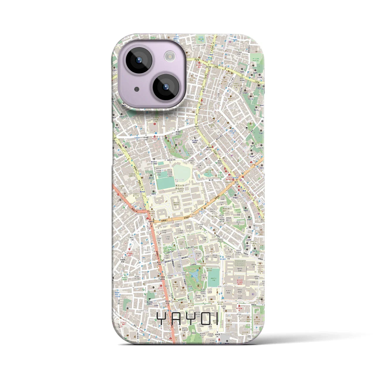 【弥生(東京都)】地図柄iPhoneケース(バックカバータイプ)