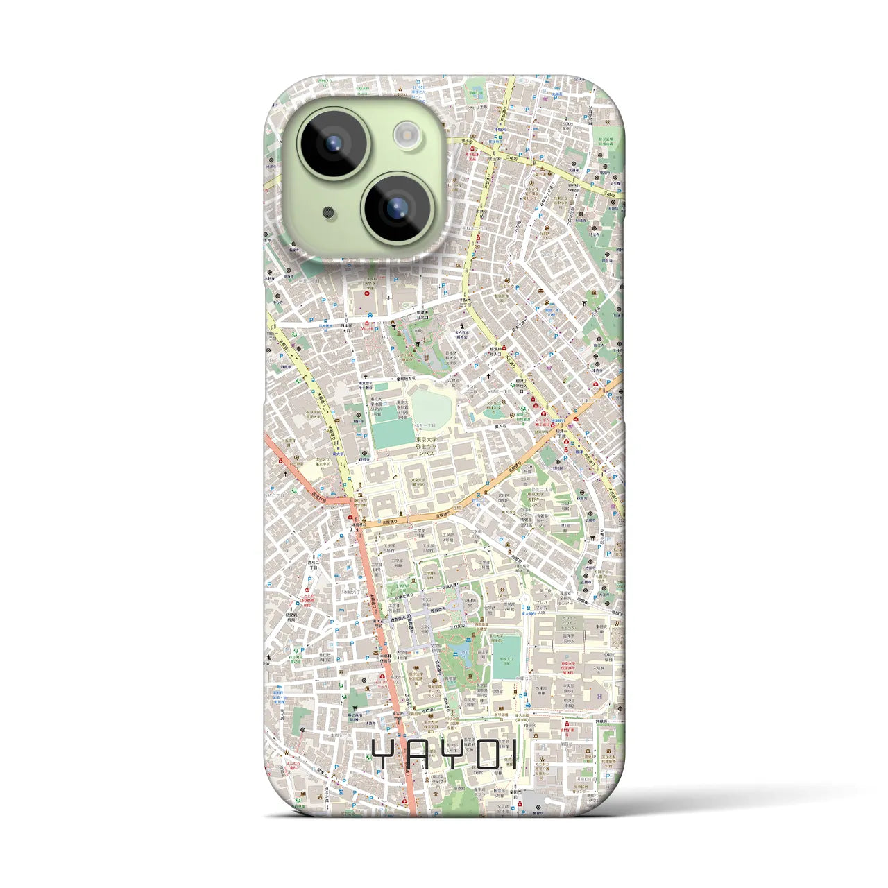 【弥生(東京都)】地図柄iPhoneケース(バックカバータイプ)