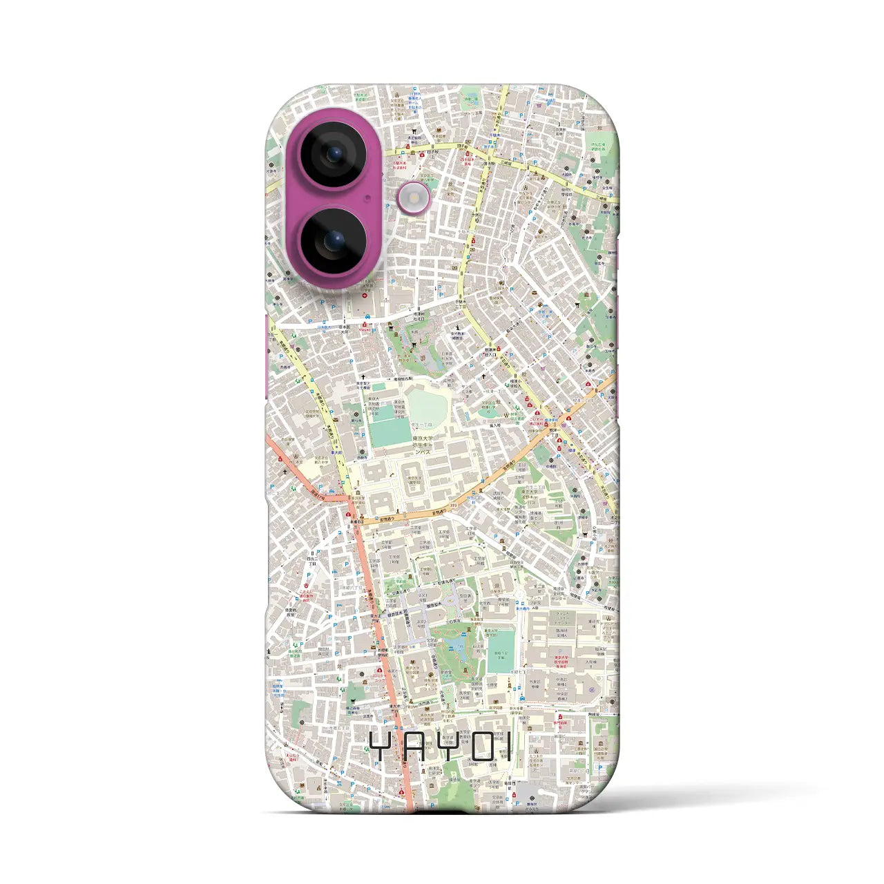 【弥生(東京都)】地図柄iPhoneケース(バックカバータイプ)