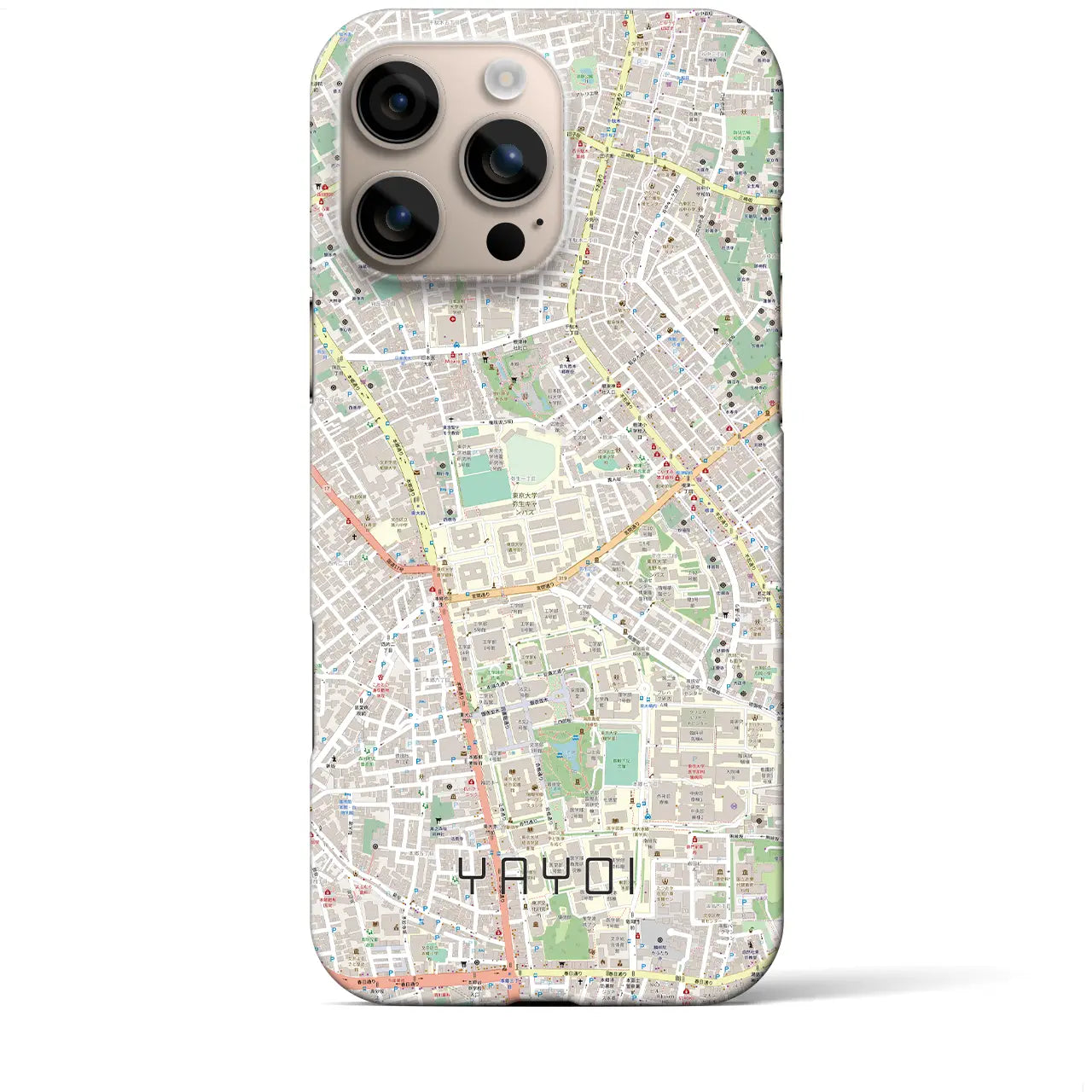 【弥生(東京都)】地図柄iPhoneケース(バックカバータイプ)