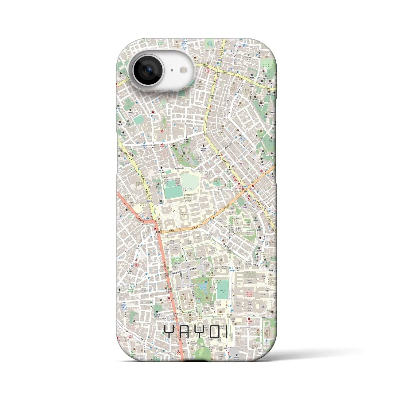 【弥生(東京都)】地図柄iPhoneケース(バックカバータイプ)