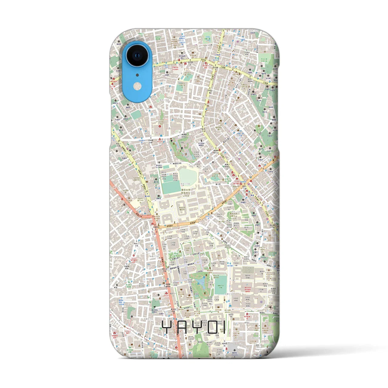 【弥生(東京都)】地図柄iPhoneケース(バックカバータイプ)