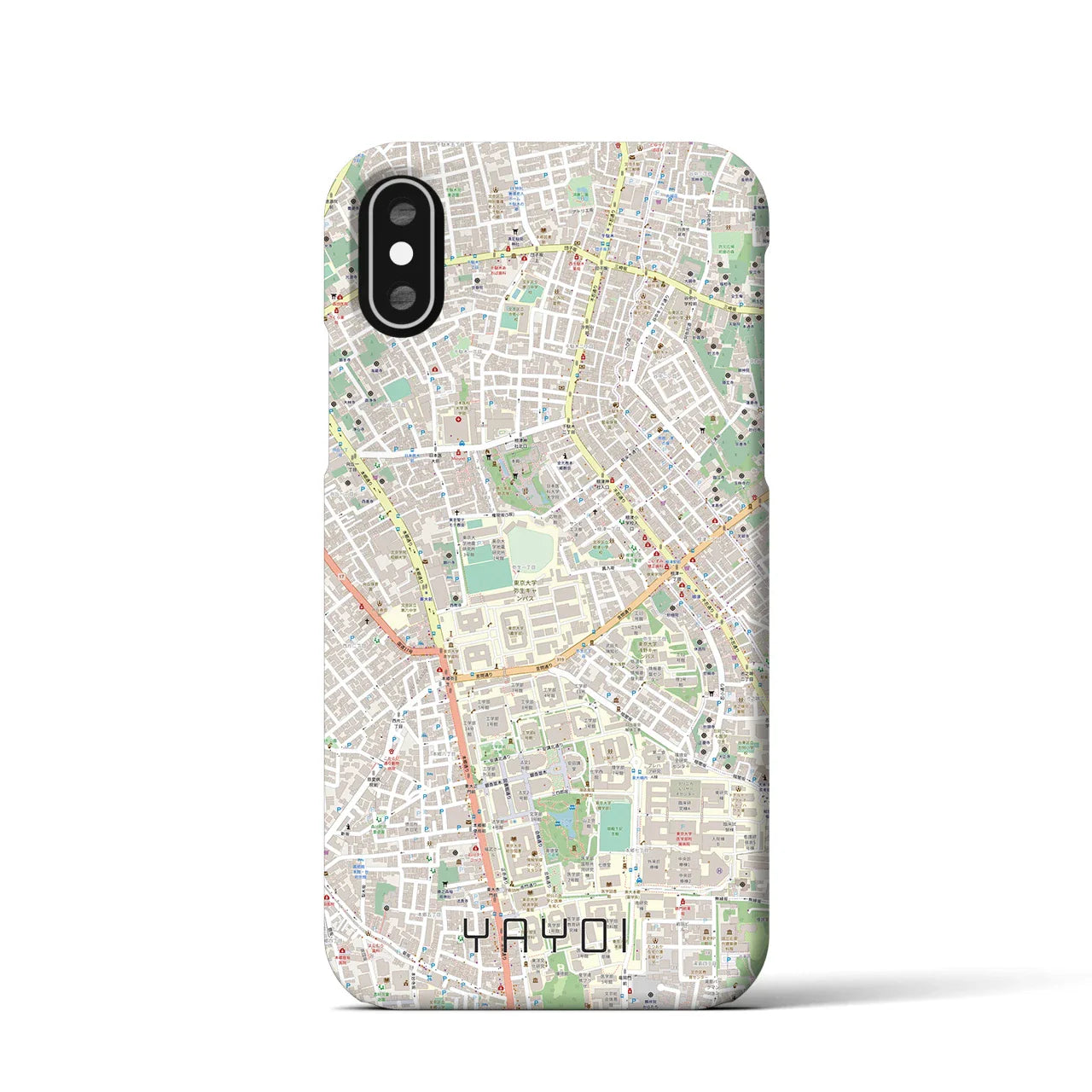 【弥生(東京都)】地図柄iPhoneケース(バックカバータイプ)