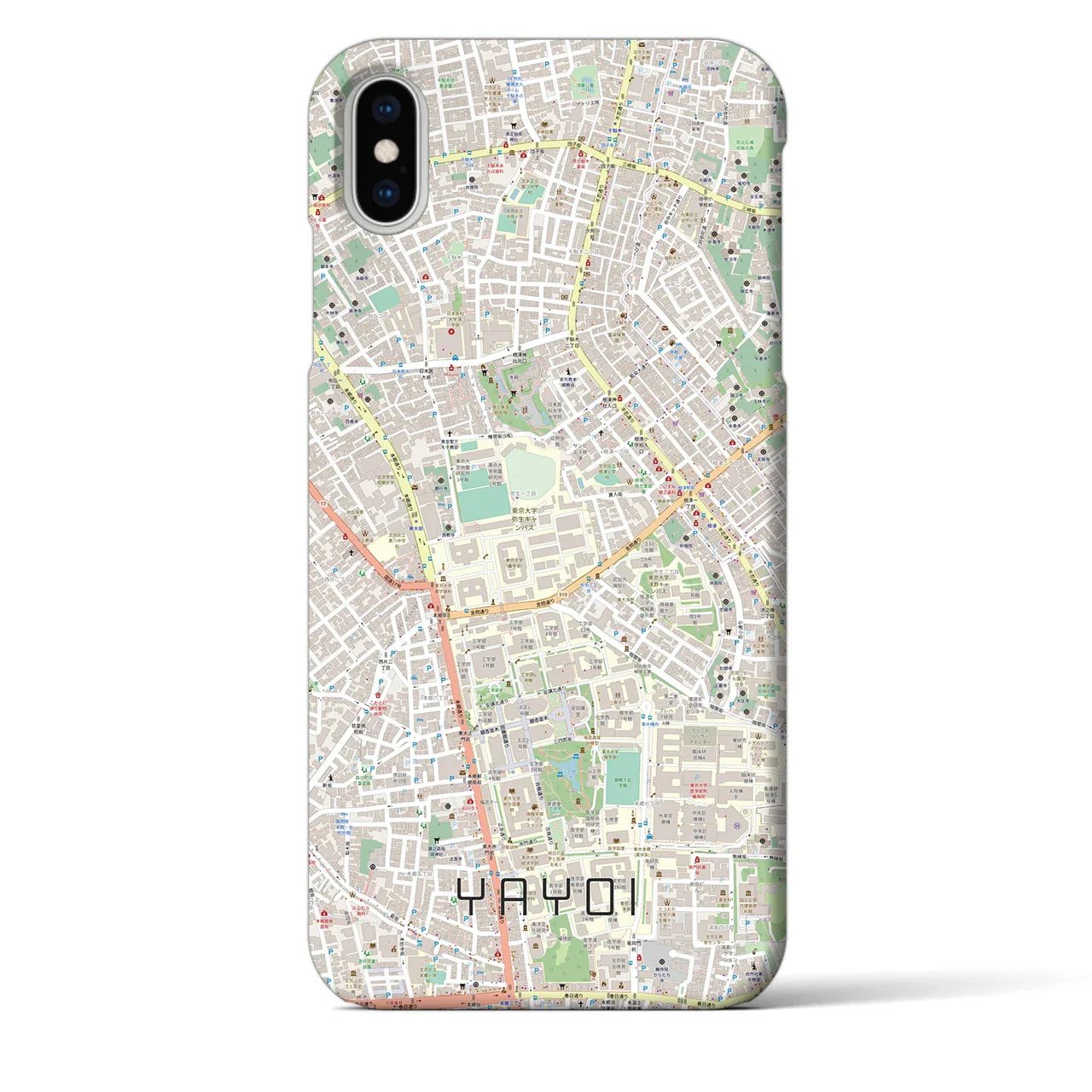 【弥生(東京都)】地図柄iPhoneケース(バックカバータイプ)
