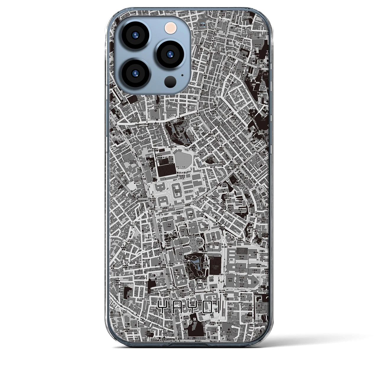 【弥生(東京都)】地図柄iPhoneケース(クリアタイプ)