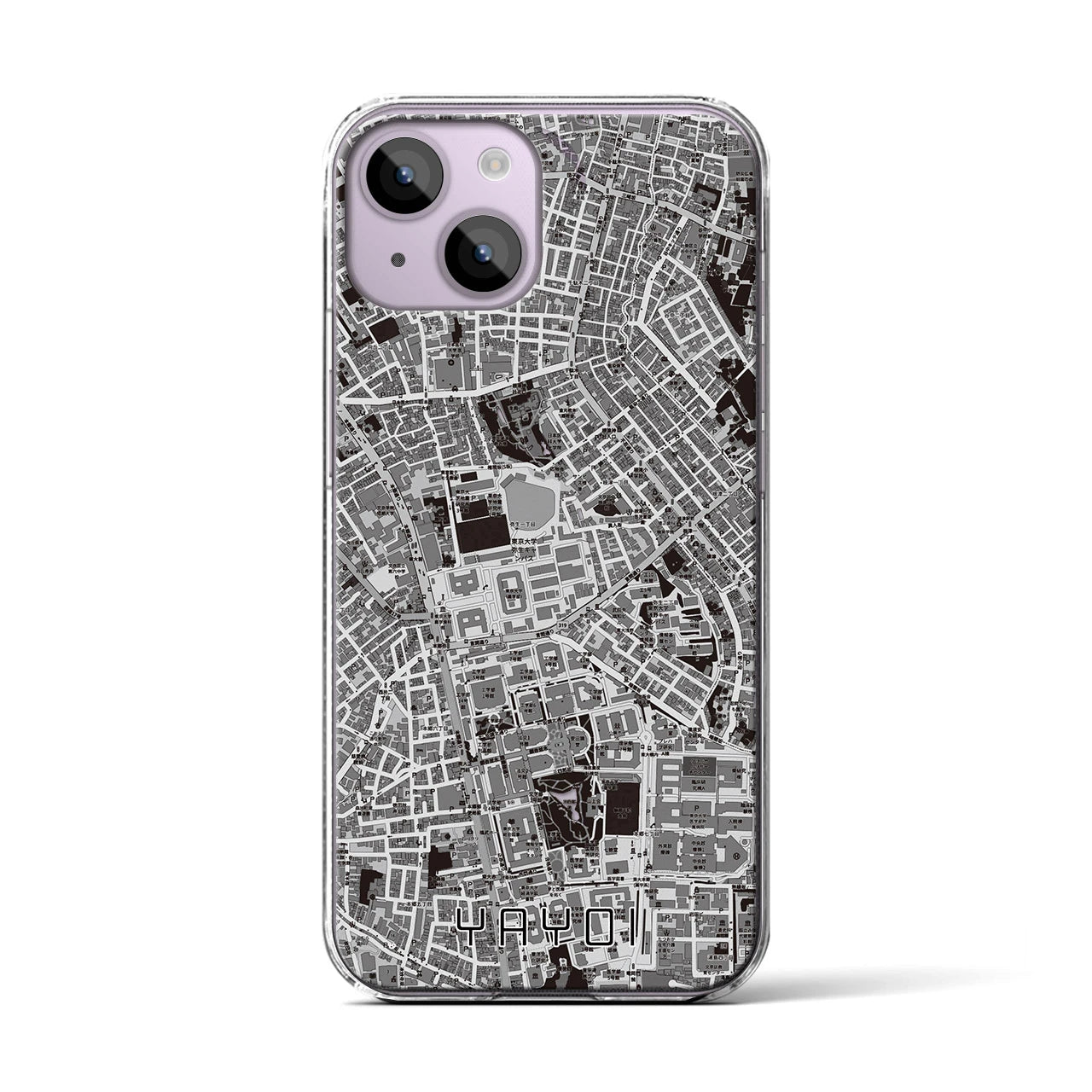 【弥生(東京都)】地図柄iPhoneケース(クリアタイプ)