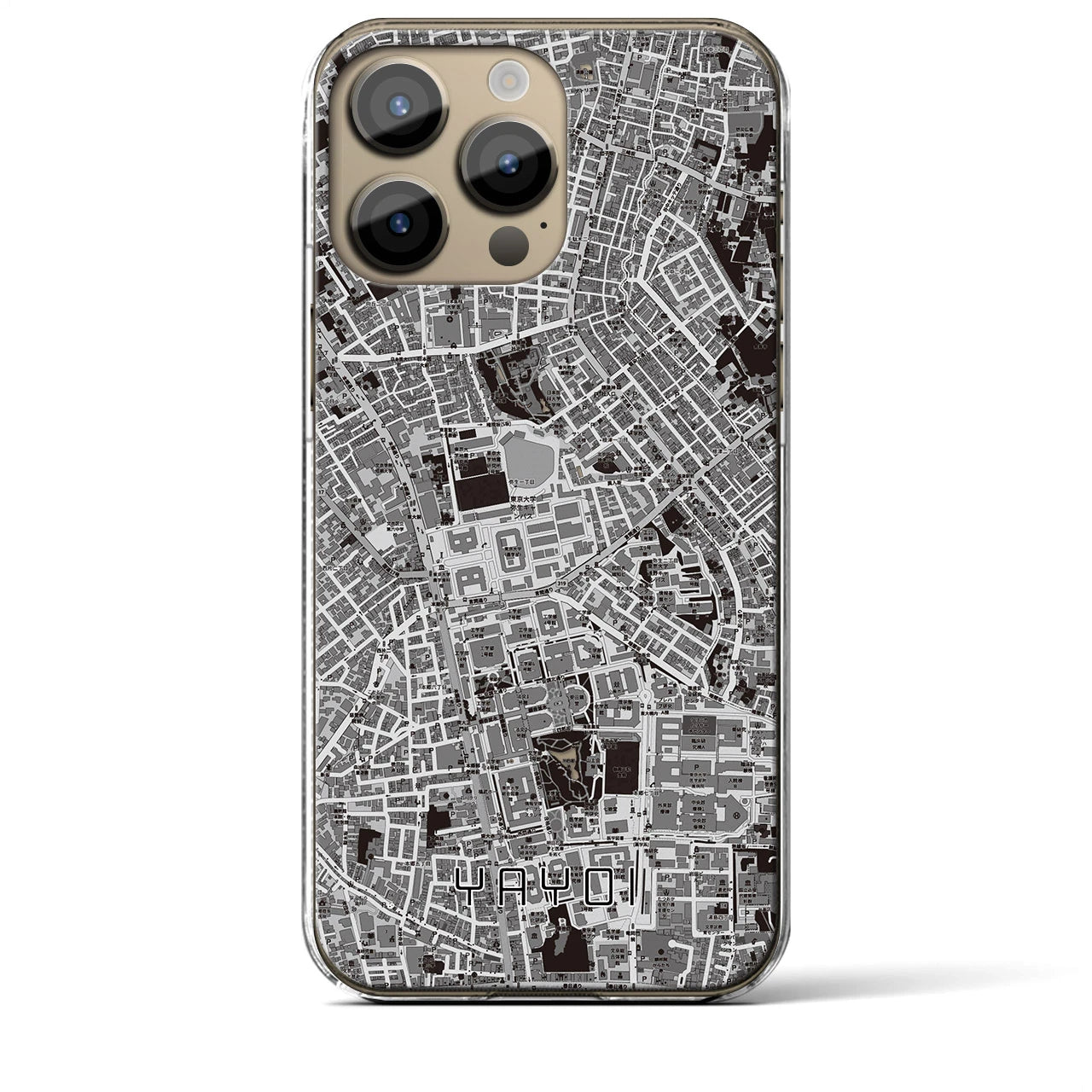 【弥生(東京都)】地図柄iPhoneケース(クリアタイプ)