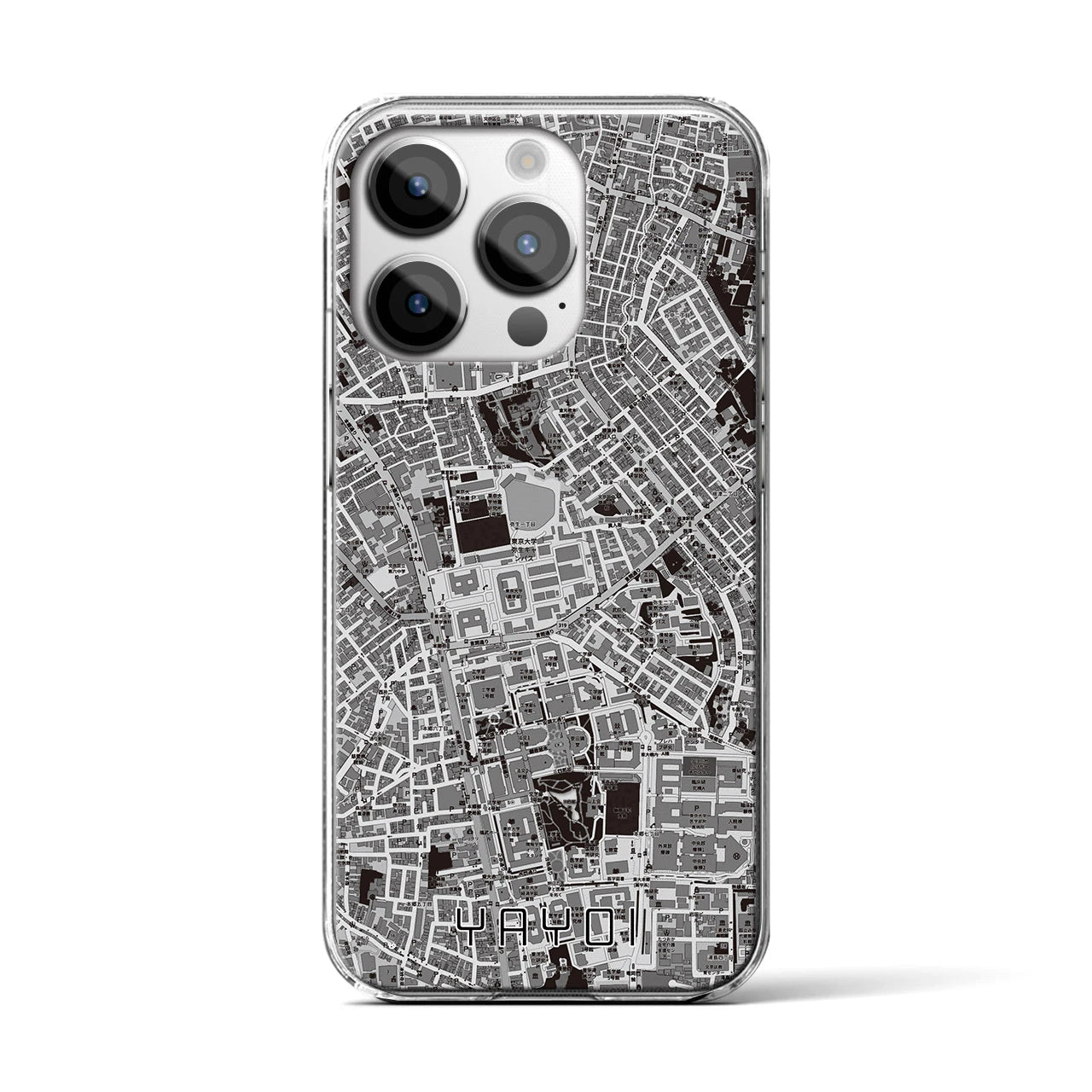 【弥生(東京都)】地図柄iPhoneケース(クリアタイプ)