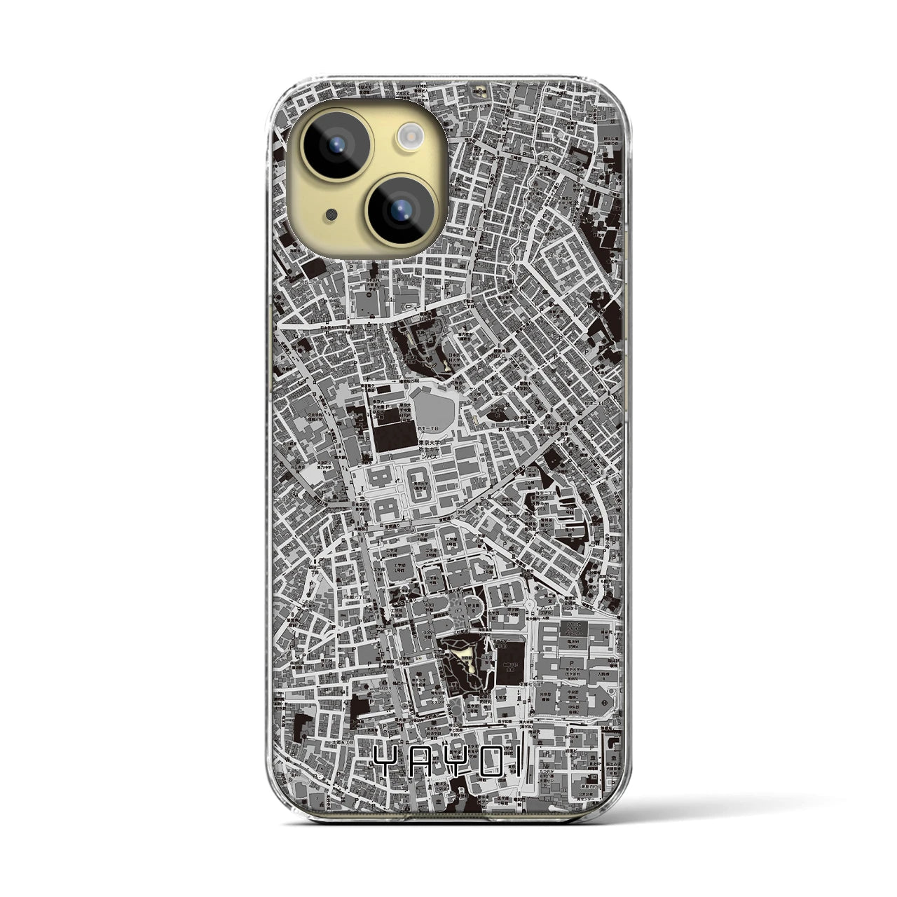 【弥生(東京都)】地図柄iPhoneケース(クリアタイプ)