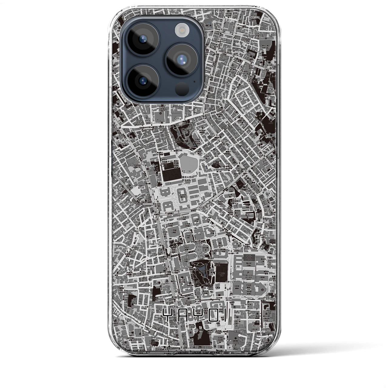 【弥生(東京都)】地図柄iPhoneケース(クリアタイプ)