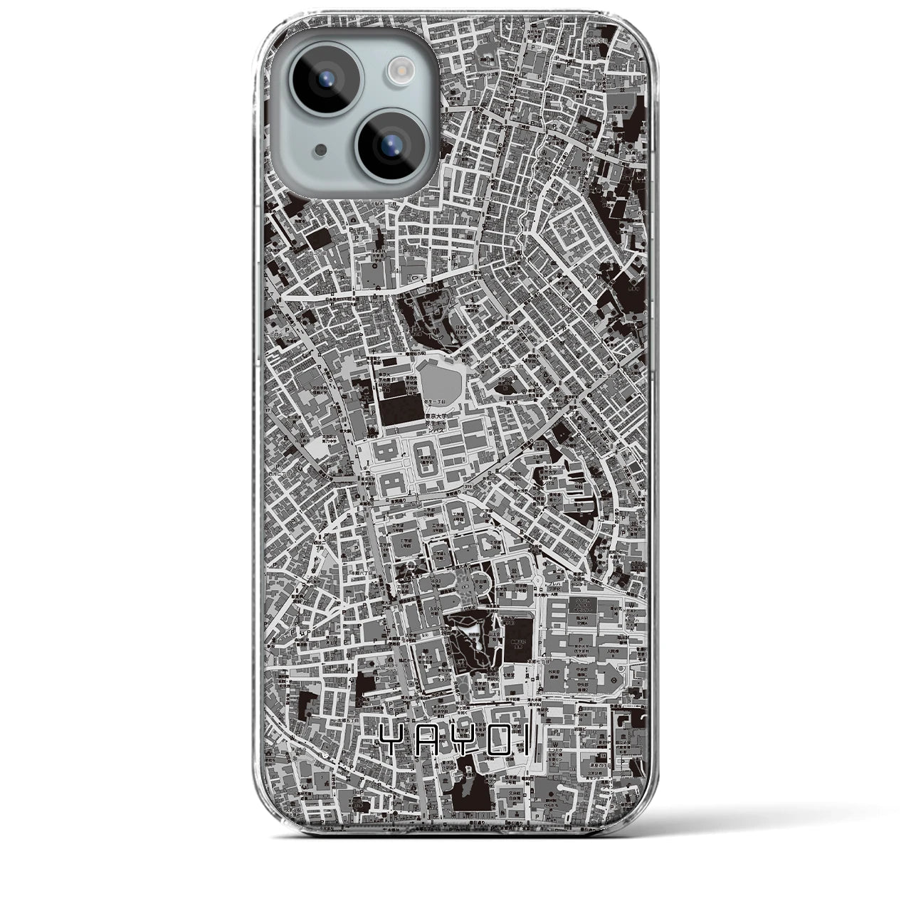 【弥生(東京都)】地図柄iPhoneケース(クリアタイプ)