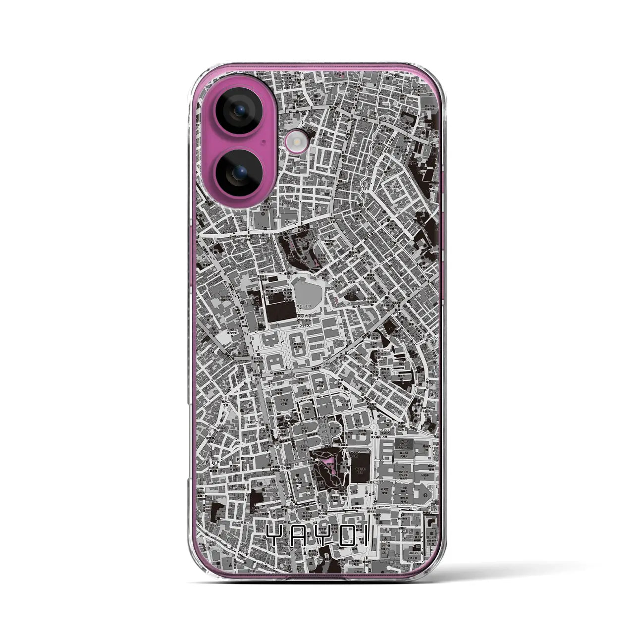 【弥生(東京都)】地図柄iPhoneケース(クリアタイプ)