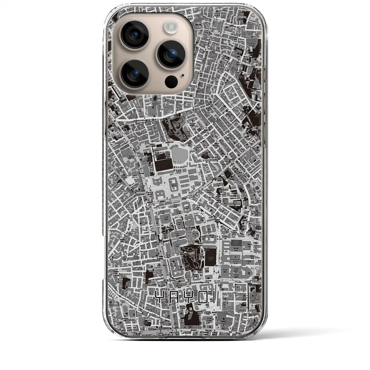 【弥生(東京都)】地図柄iPhoneケース(クリアタイプ)