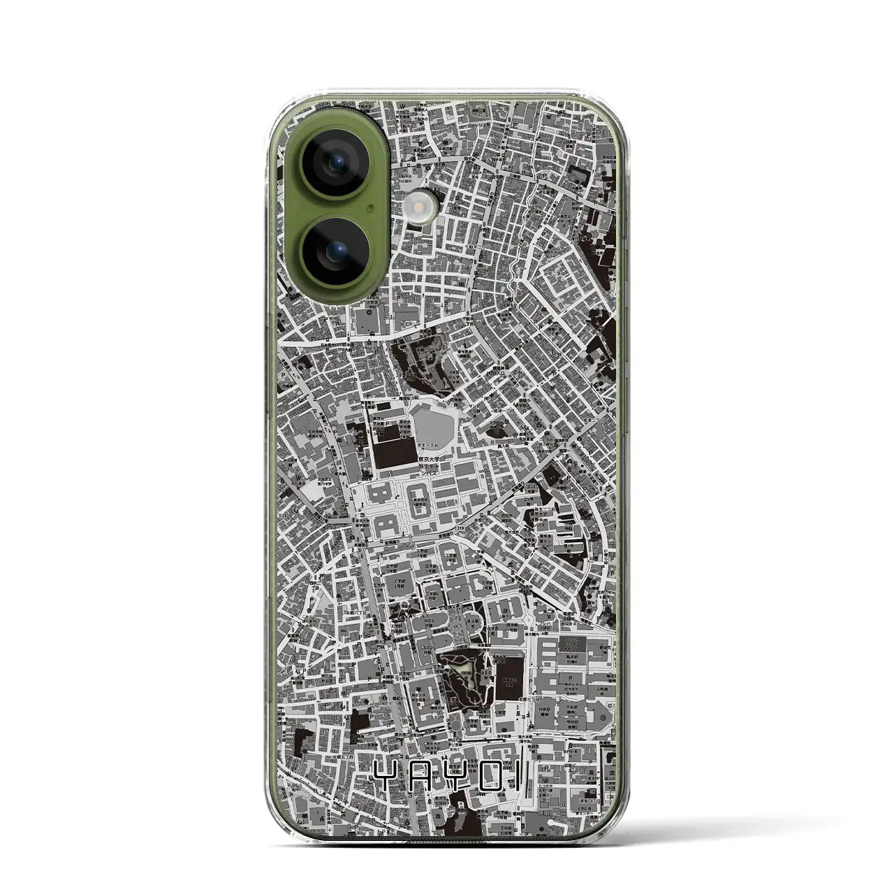 【弥生(東京都)】地図柄iPhoneケース(クリアタイプ)