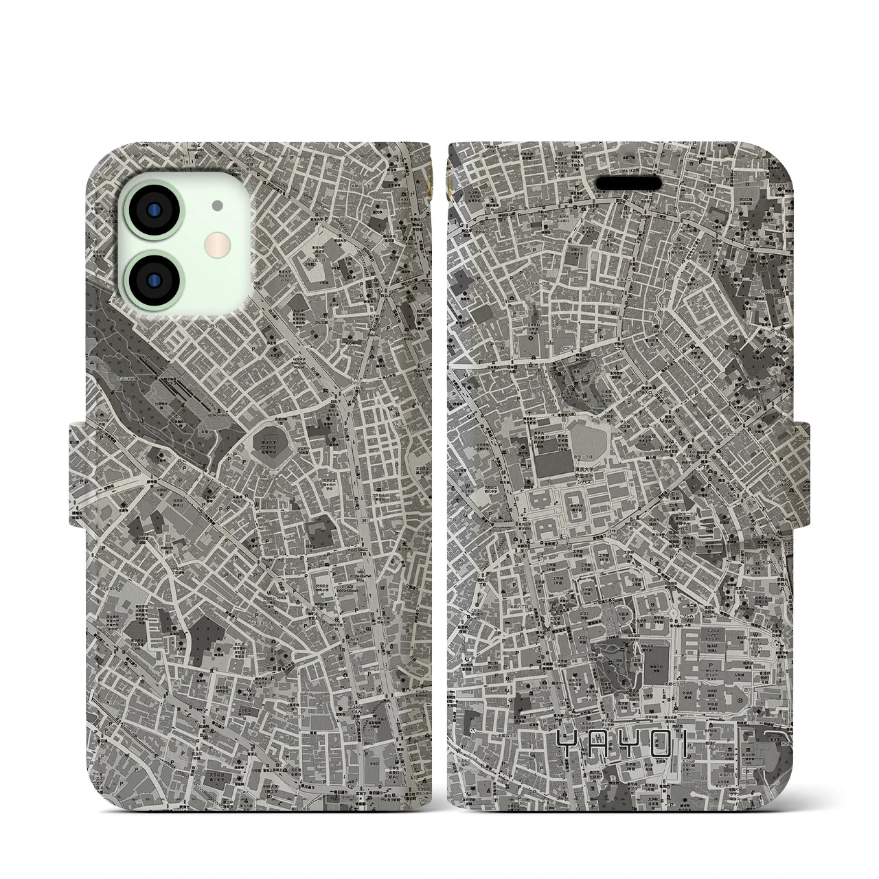 【弥生(東京都)】地図柄iPhoneケース(手帳タイプ)