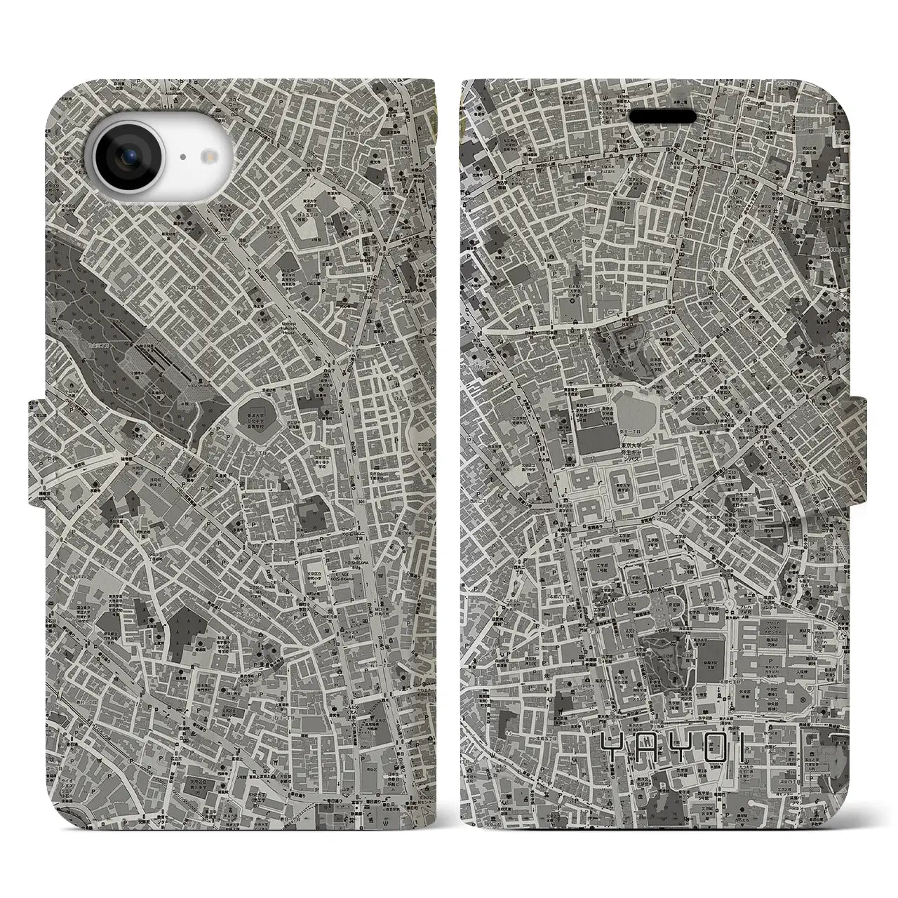 【弥生(東京都)】地図柄iPhoneケース(手帳タイプ)