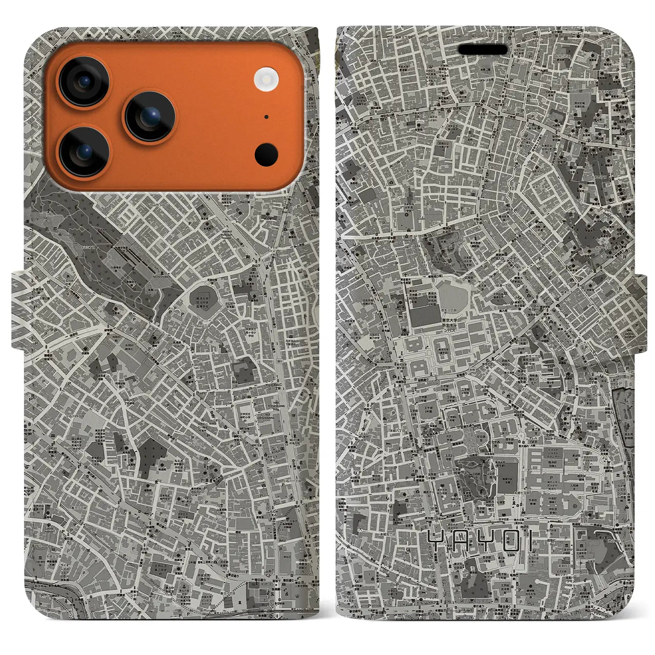 【弥生(東京都)】地図柄iPhoneケース(手帳タイプ)